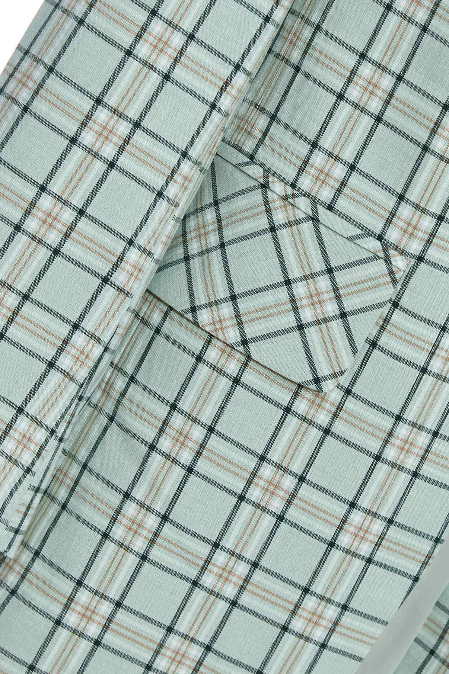 綠色交織駝色格紋西裝外套綠色交織駝色格紋西裝外套