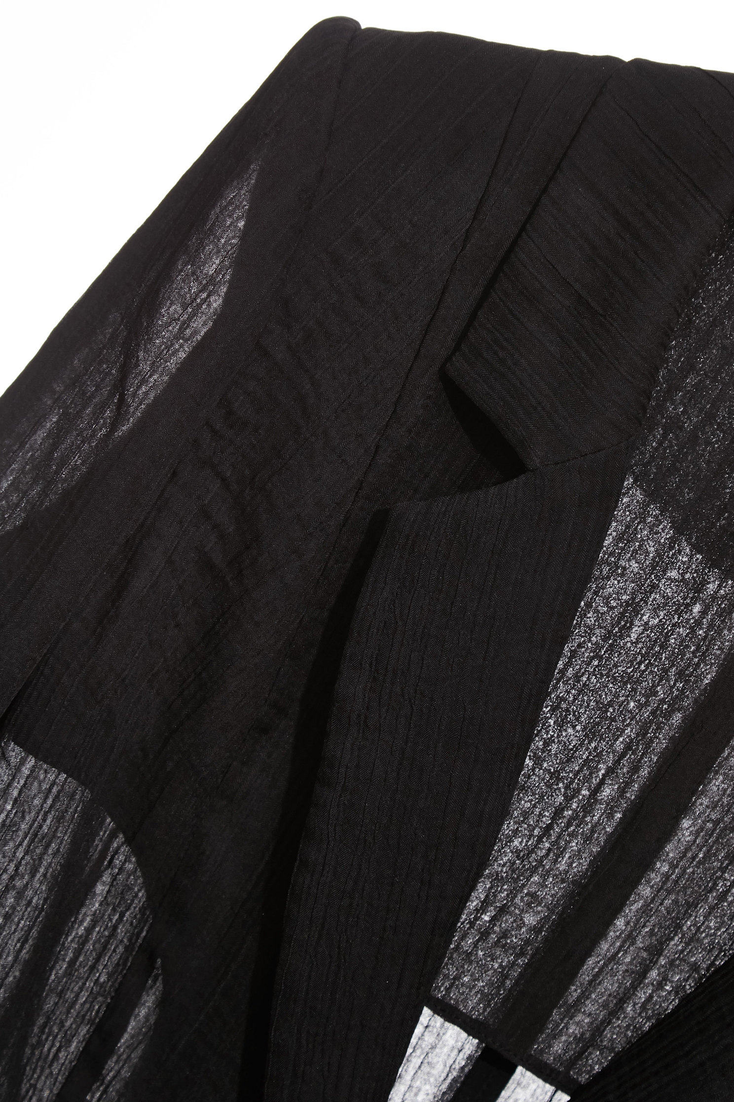 極致黑楊柳雪紡薄西裝外套極致黑楊柳雪紡薄西裝外套,一般外套,外套,春夏穿搭,雪紡,黑色外套