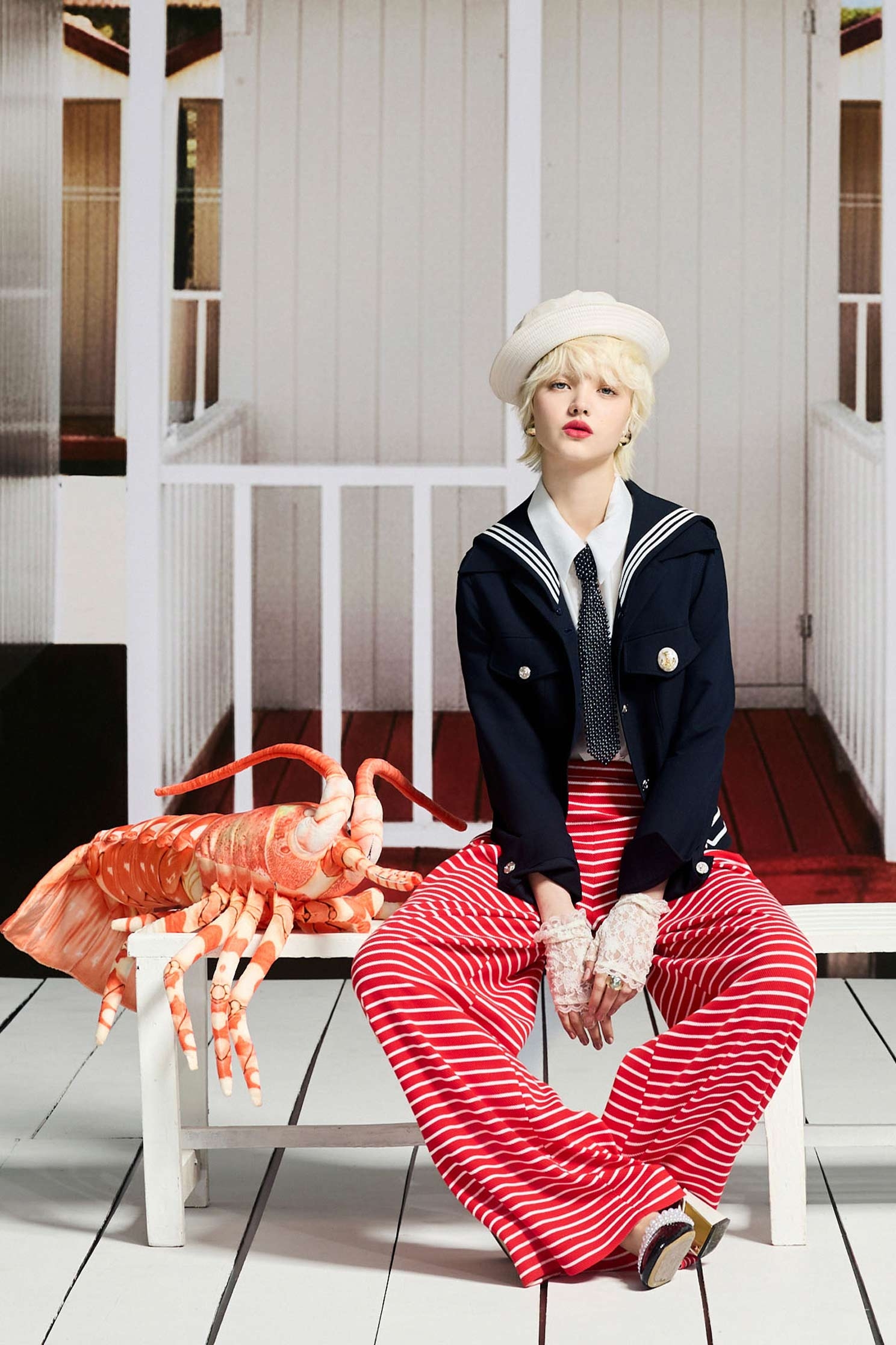 綴活動式水手領片外套綴活動式水手領片外套,一般外套,外套,春夏穿搭