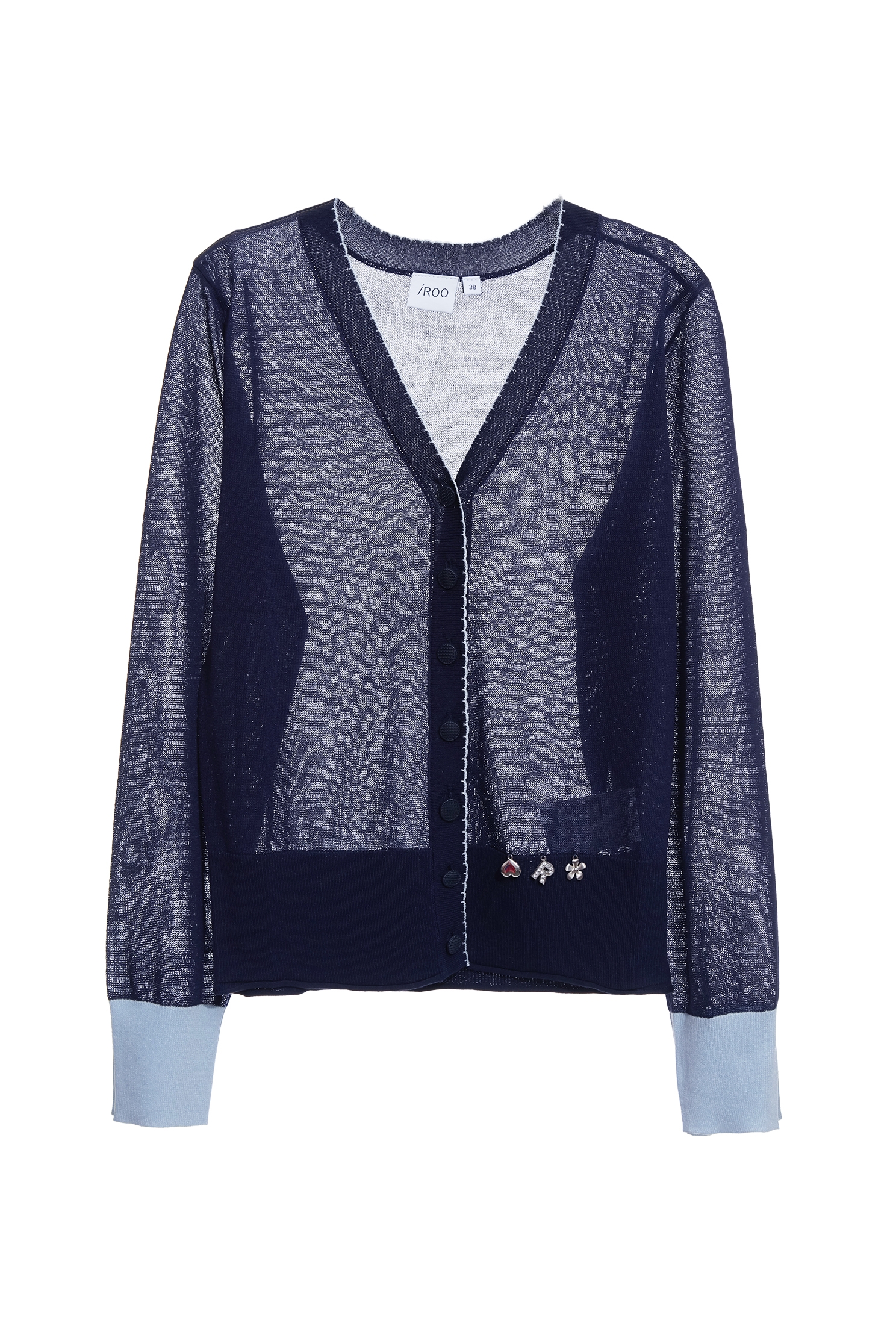 極簡水手藍鑲色針織外套極簡水手藍鑲色針織外套,上班OL穿搭,刺繡,外套,秋冬穿搭,約會特輯,針織,針織外套