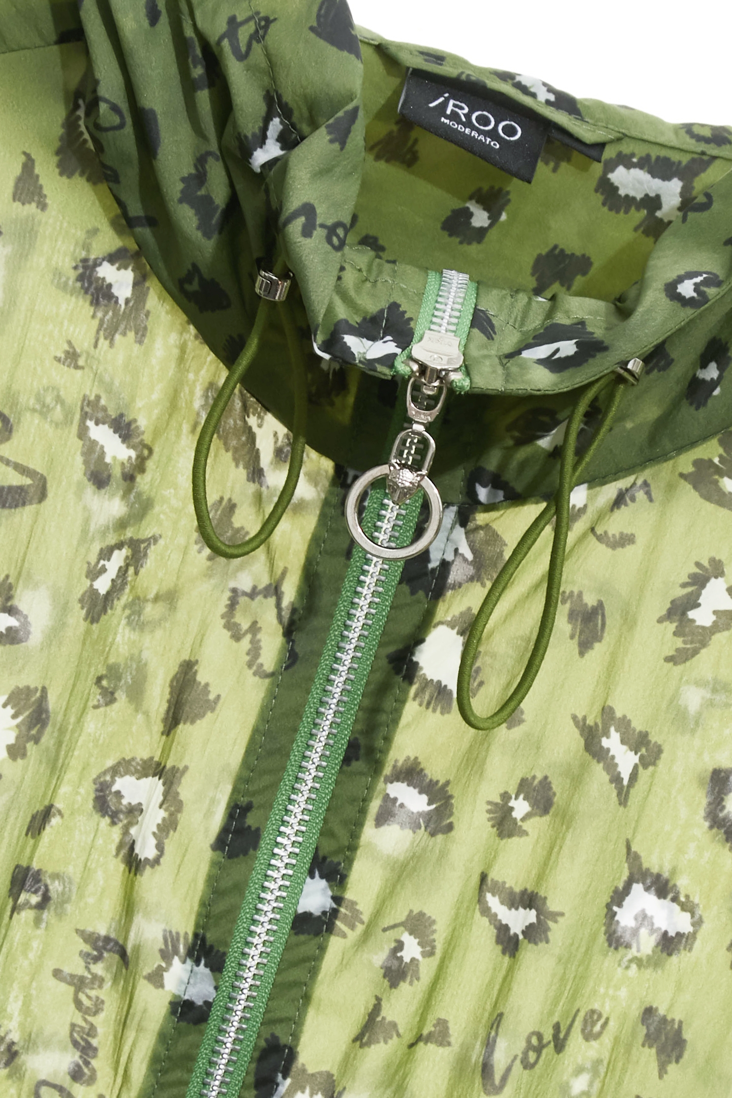 神秘綠豹紋印花外套海帶綠豹紋印花外套,一般外套,外套,時髦成套搭配,秋冬穿搭