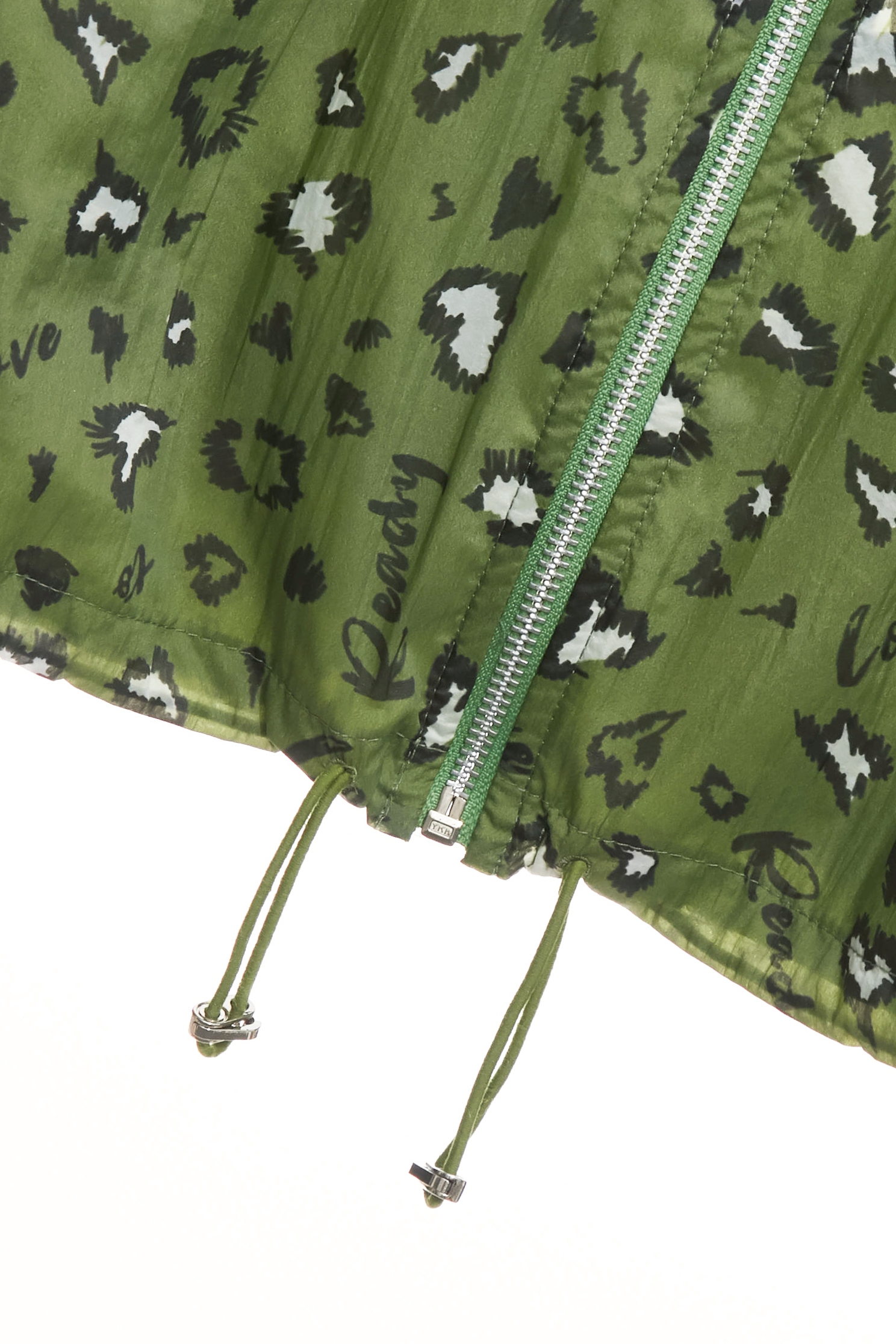 神秘綠豹紋印花外套海帶綠豹紋印花外套,一般外套,外套,時髦成套搭配,秋冬穿搭