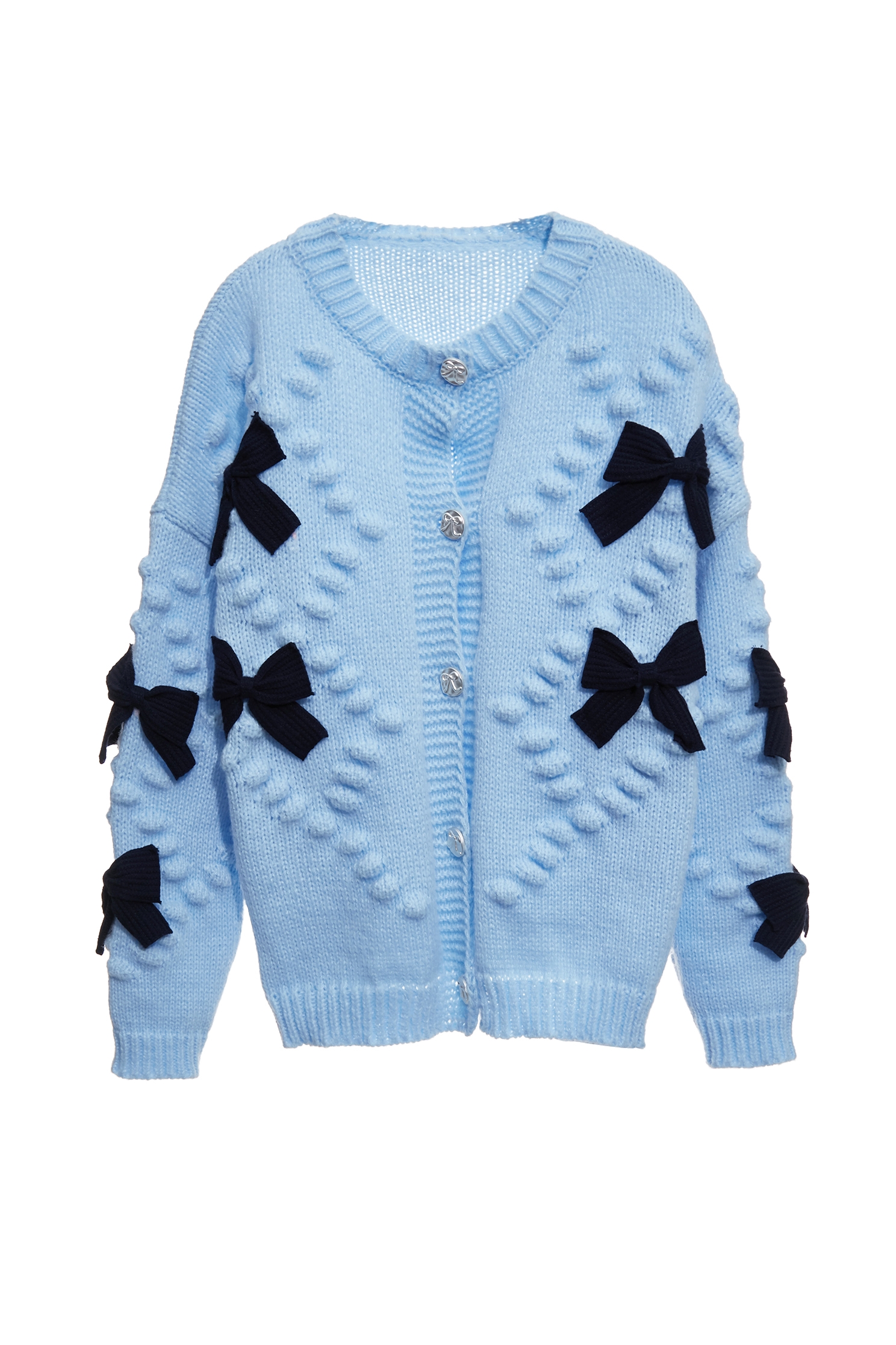 月光石藍蝴蝶結針織上衣月光石藍蝴蝶結針織上衣,上班OL穿搭,上衣,人氣商品,外套,派對特輯,秋冬穿搭,約會特輯,蝴蝶結,針織,針織上衣,針織外套