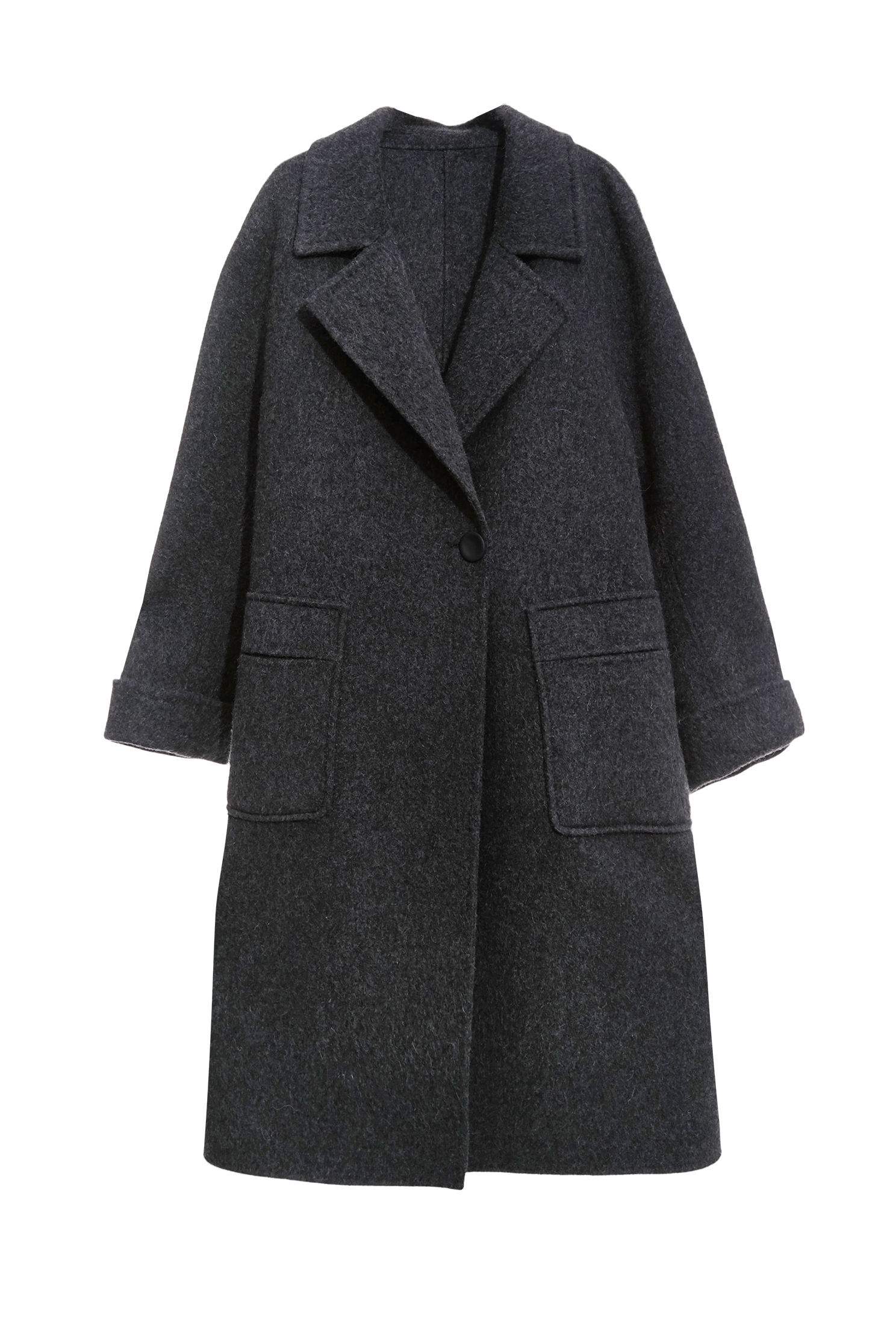 安靜灰長版大衣安靜灰長版大衣,上班OL穿搭,秋冬穿搭,約會特輯,長大衣