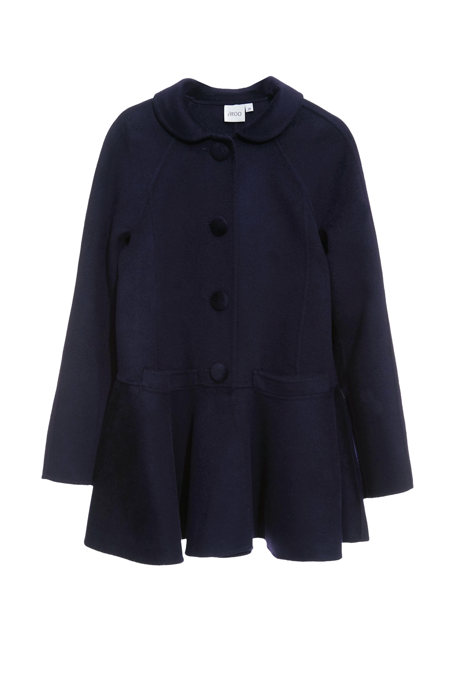 濃厚靛藍雙面呢大衣濃厚靛藍雙面呢大衣,上班OL穿搭,人氣商品,秋冬穿搭,約會特輯,荷葉,長大衣