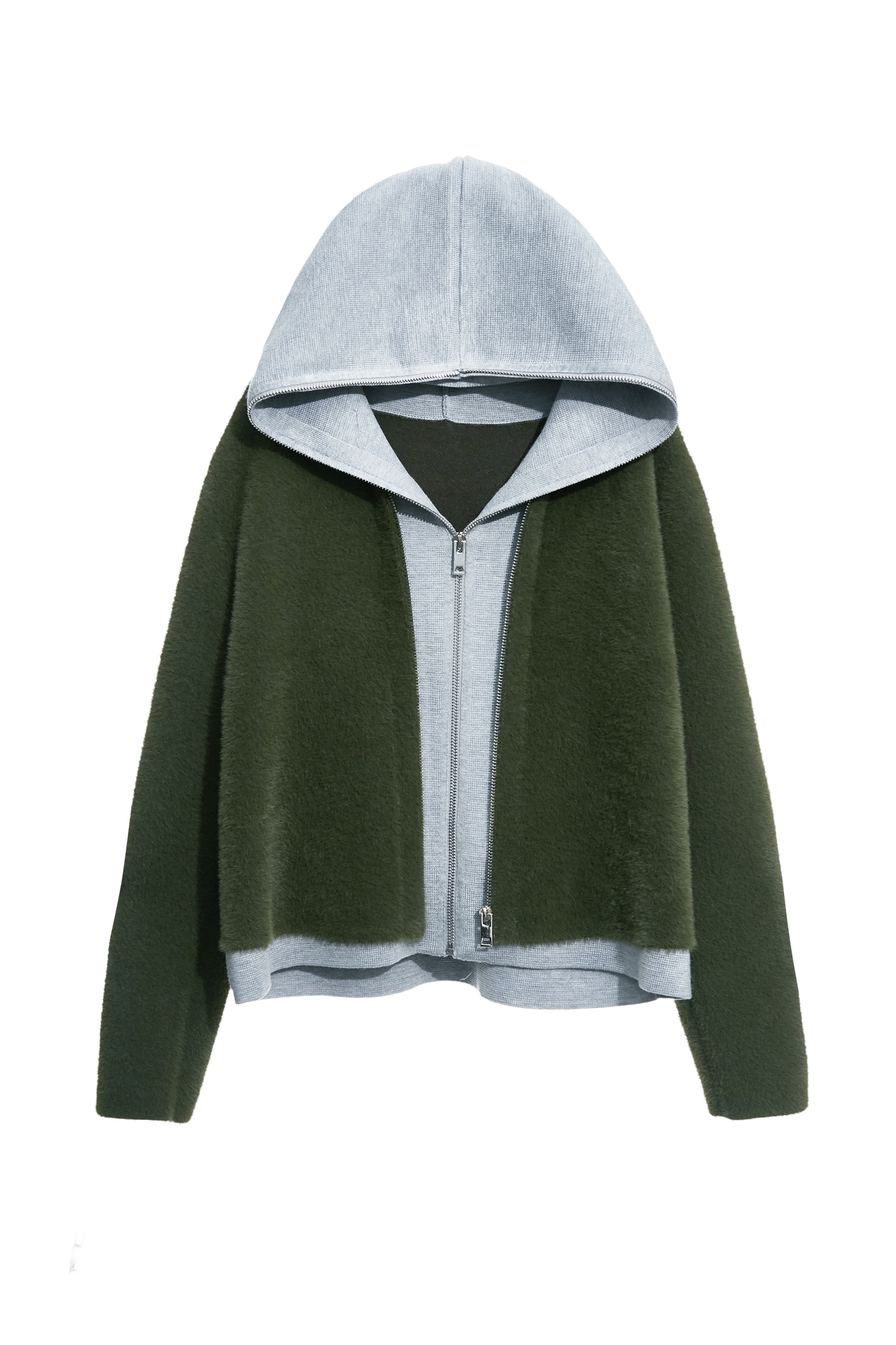 神秘綠假兩件針織外套神秘綠假兩件針織外套,一般外套,外套,秋冬穿搭,針織,針織外套