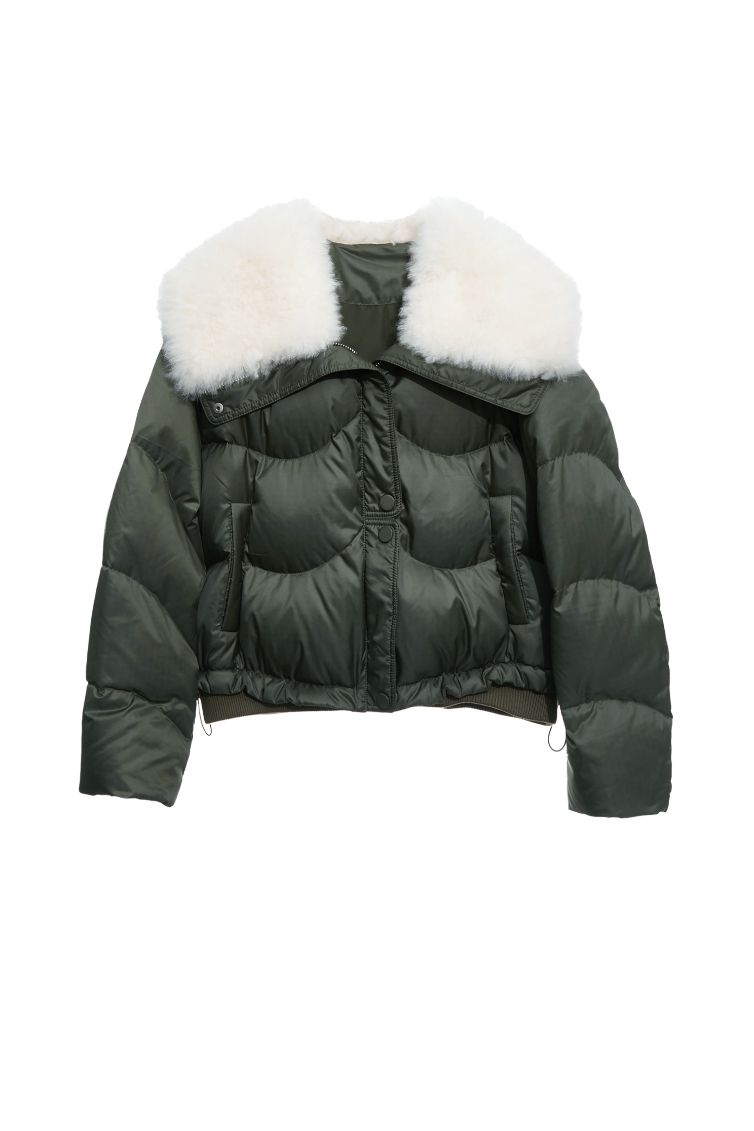 神秘綠領片拼接鵝絨外套神秘綠領片拼接鵝絨外套,一般外套,人氣商品,外套,秋冬穿搭,長袖外套