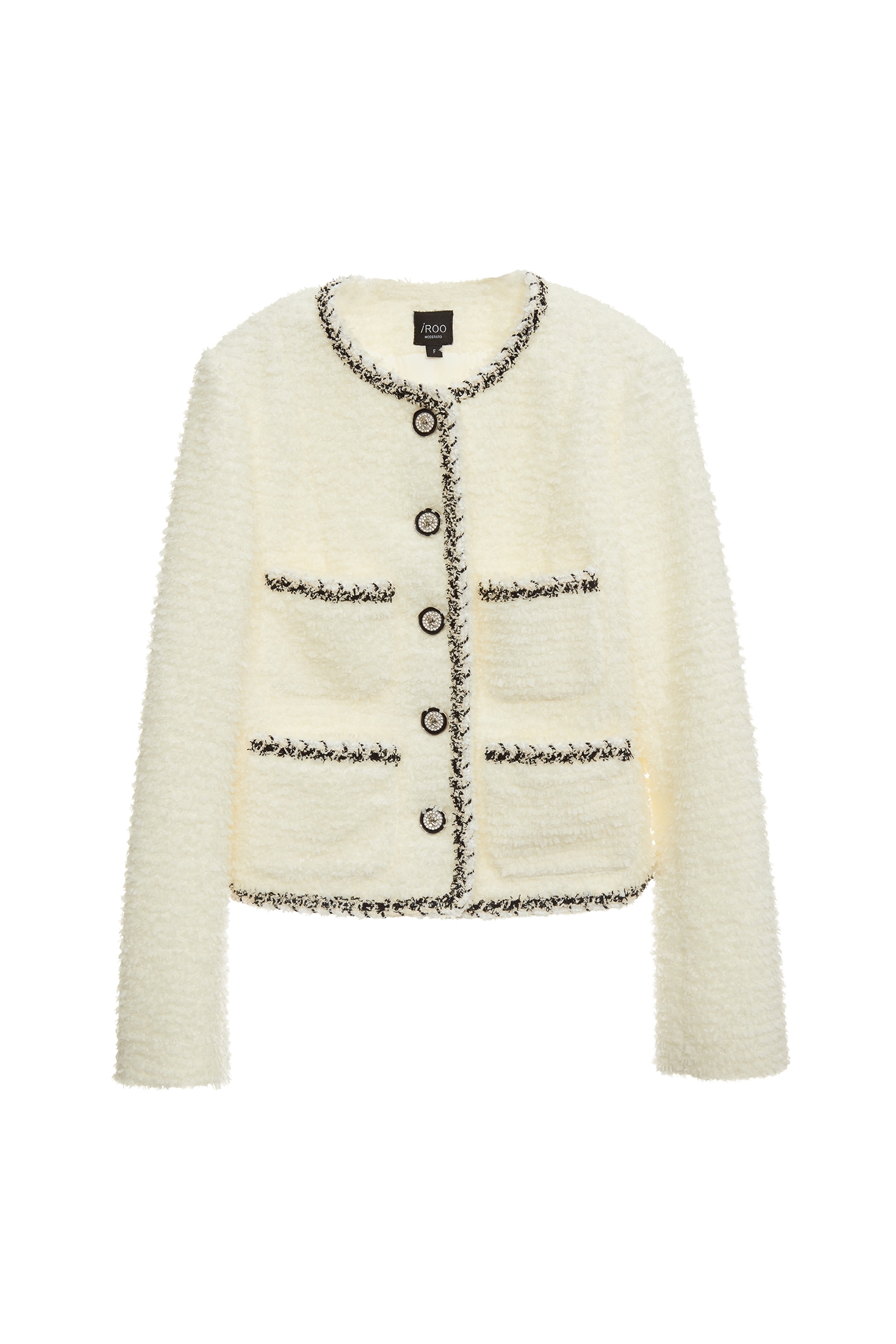 奶白色帶子紗經典花呢短外套奶白色帶子紗經典花呢短外套,一般外套,上班OL穿搭,人氣商品,外套,春夏穿搭,時髦成套搭配,白色外套