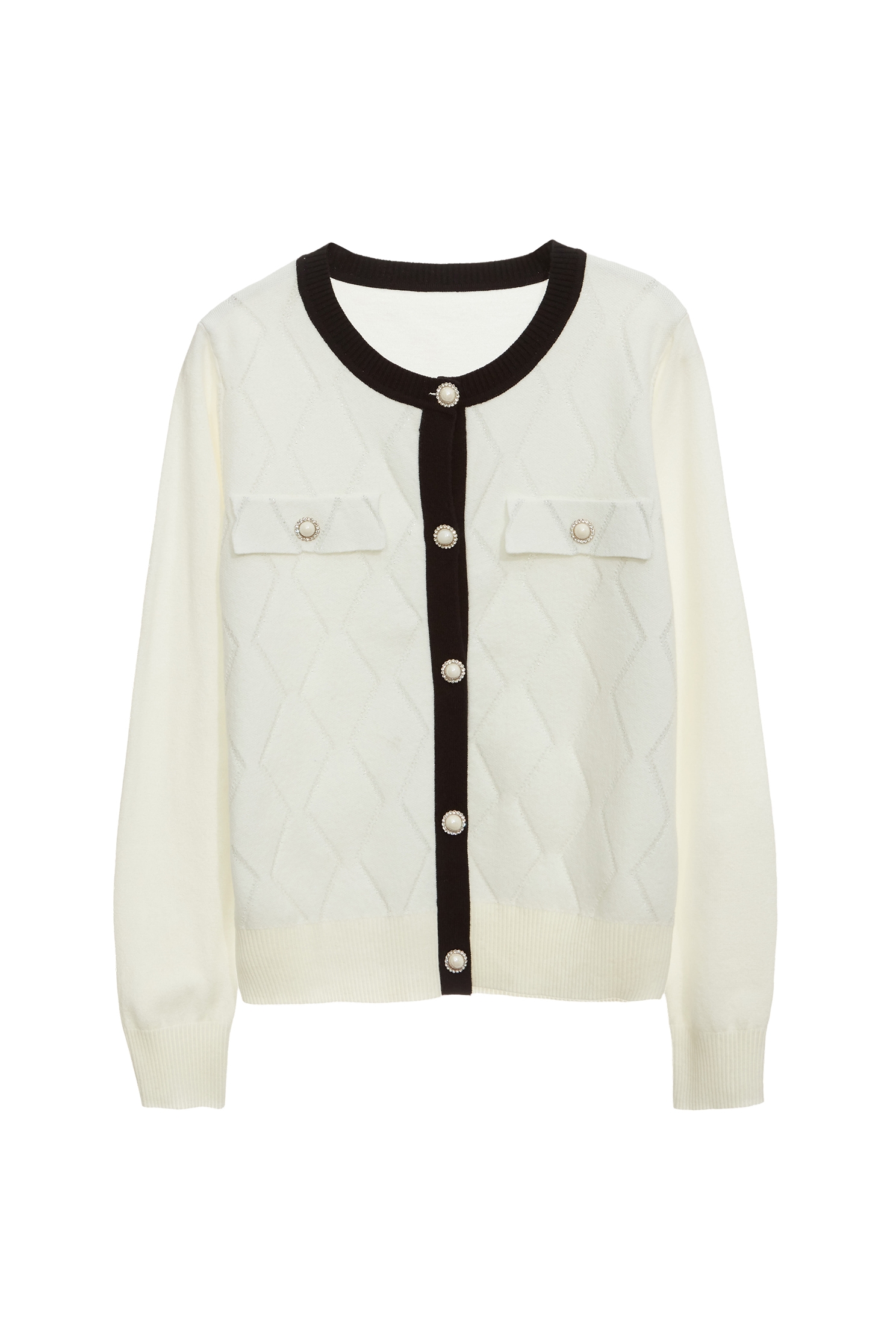 奶白色菱形提花針織外罩奶白色菱形提花針織外罩,一般外套,上班OL穿搭,外套,春夏穿搭,珍珠,白色外套,針織,針織外套