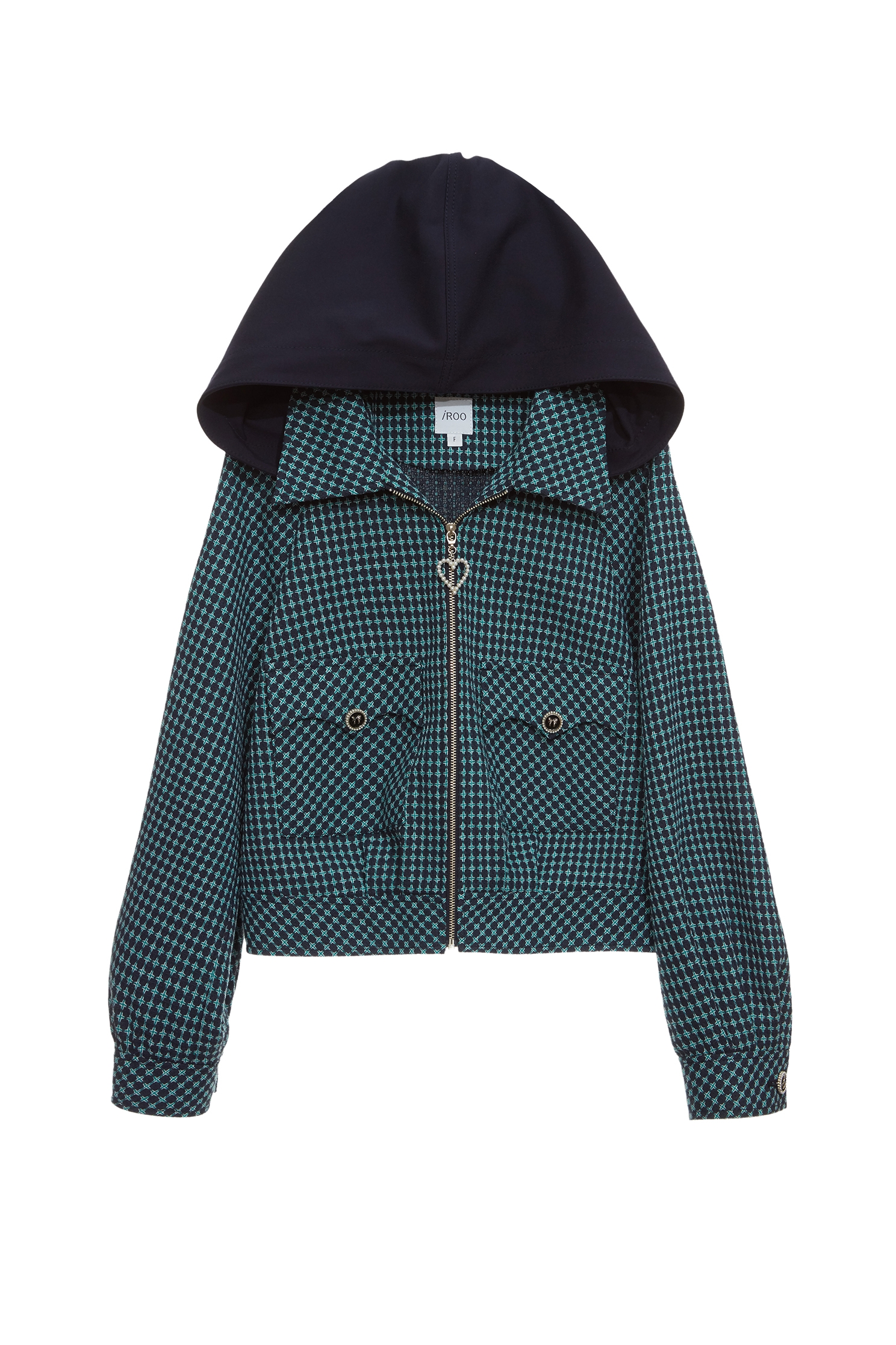 崁冰綠色格紋連帽外套崁冰綠色格紋連帽外套,一般外套,人氣商品,外套,春夏穿搭,時髦成套搭配,格紋