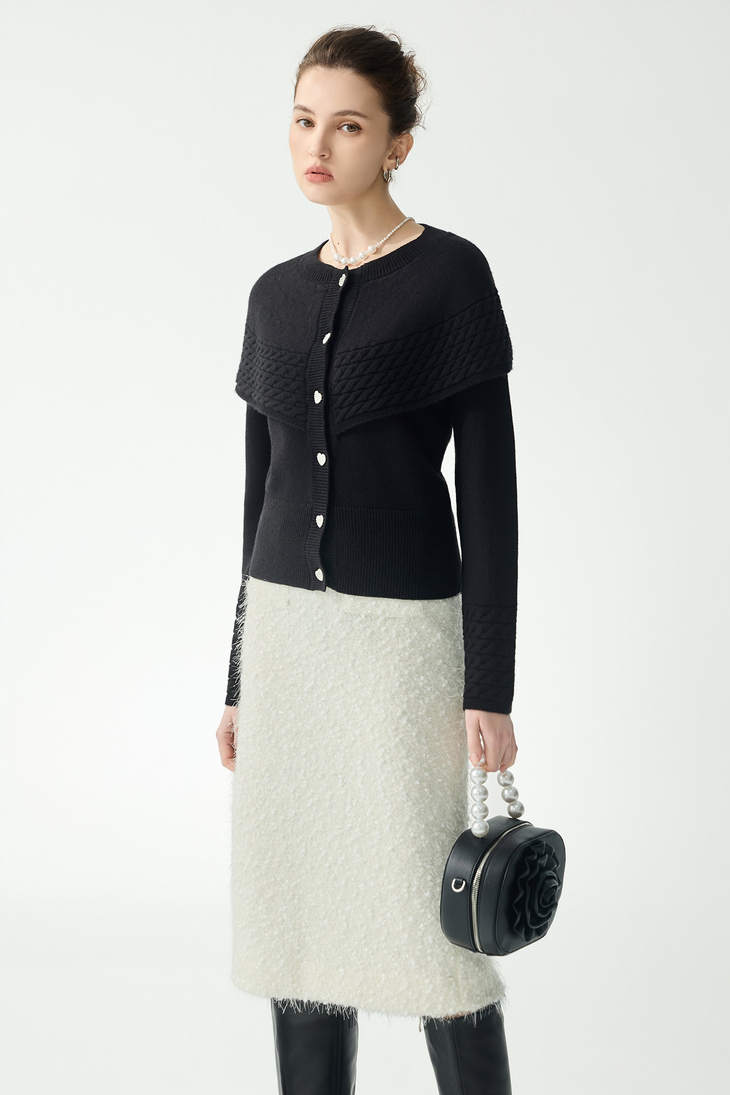 斗篷感造型針織外罩斗篷感造型針織外罩,上班OL穿搭,人氣商品,春夏穿搭,簡約穿搭,針織,針織外套