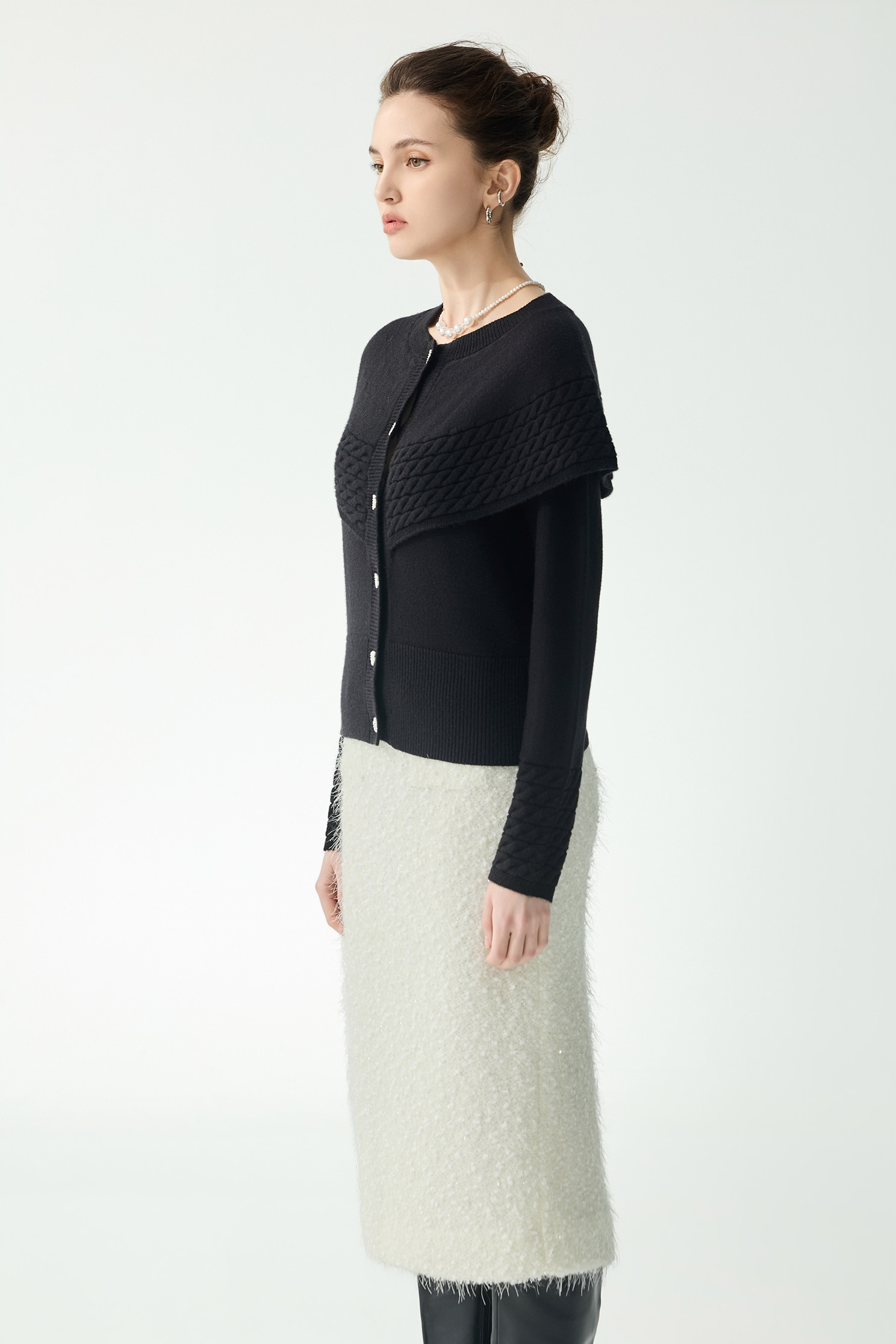 斗篷感造型針織外罩斗篷感造型針織外罩,上班OL穿搭,人氣商品,春夏穿搭,簡約穿搭,針織,針織外套