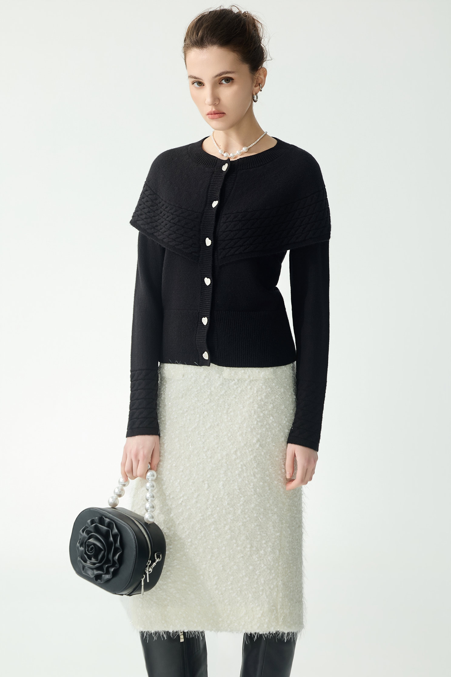 斗篷感造型針織外罩斗篷感造型針織外罩,上班OL穿搭,人氣商品,春夏穿搭,簡約穿搭,針織,針織外套