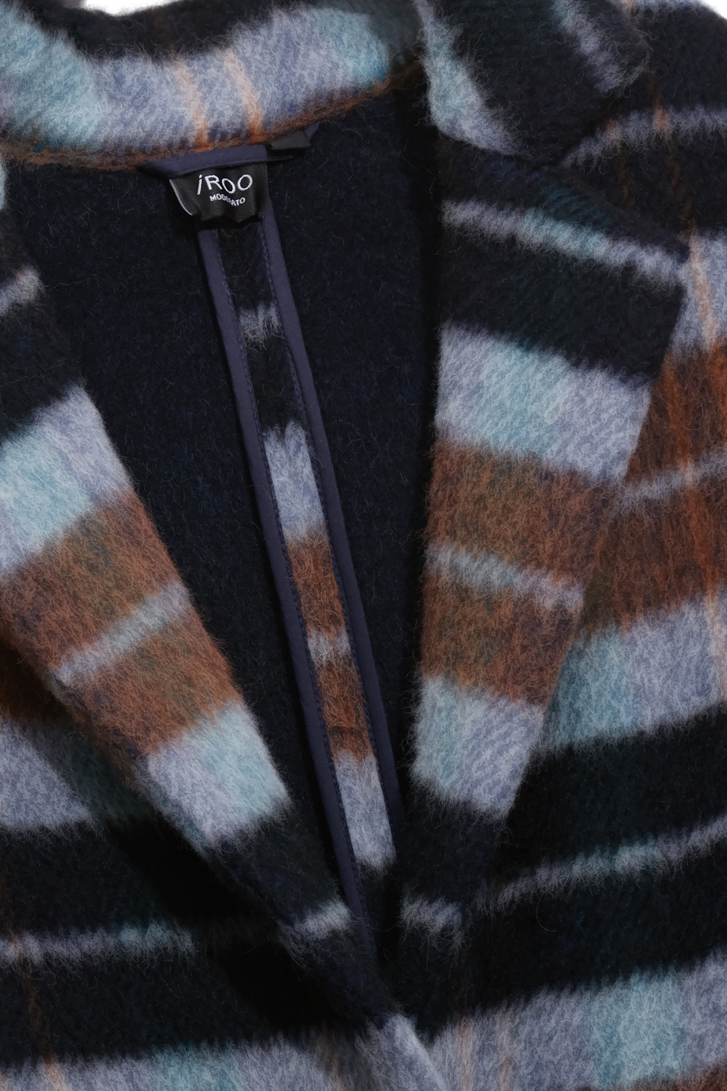 焦糖漸層藍刷毛大衣焦糖漸層藍刷毛大衣,一般外套,春夏穿搭,長大衣