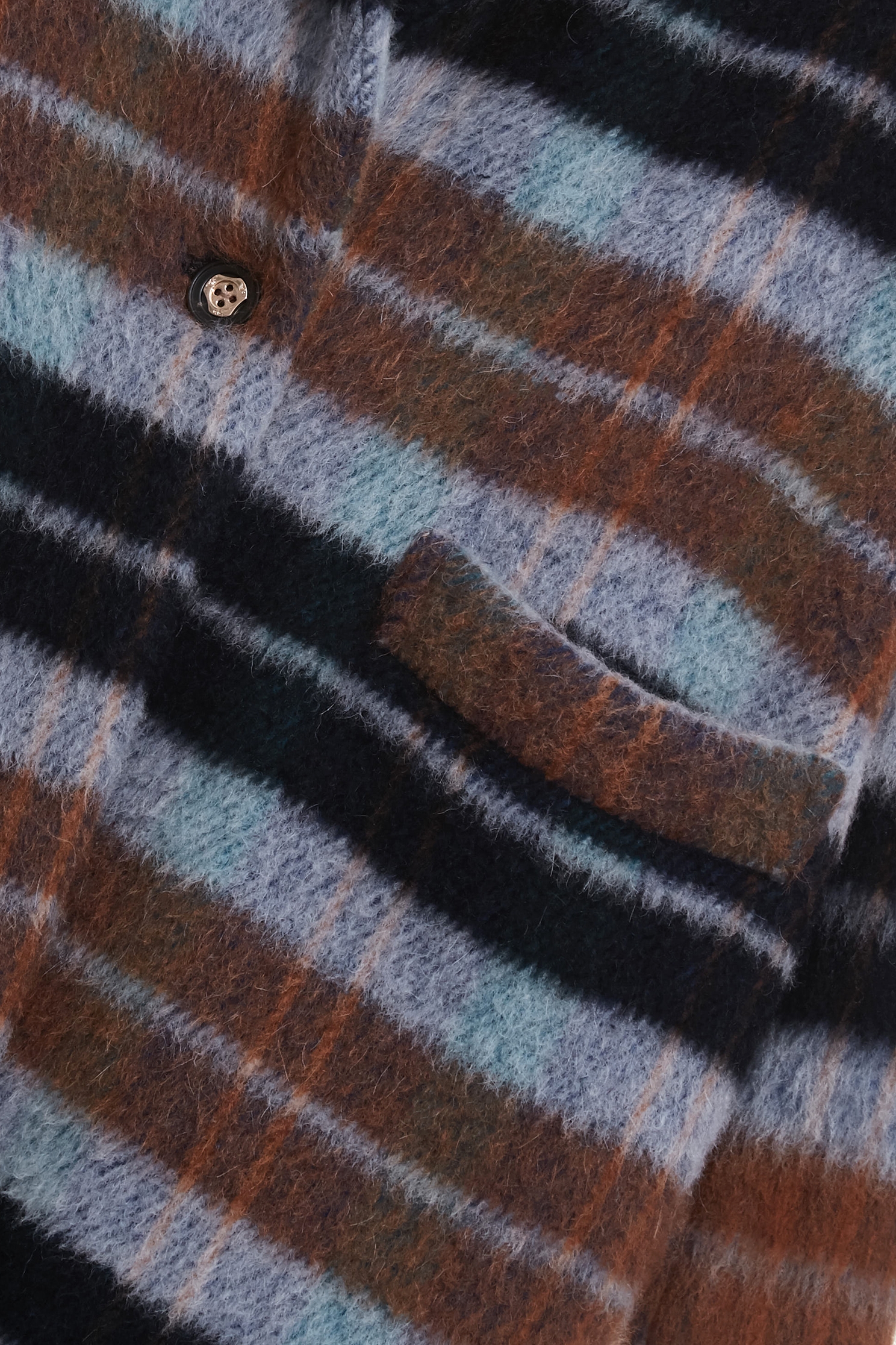 焦糖漸層藍刷毛大衣焦糖漸層藍刷毛大衣,一般外套,春夏穿搭,長大衣