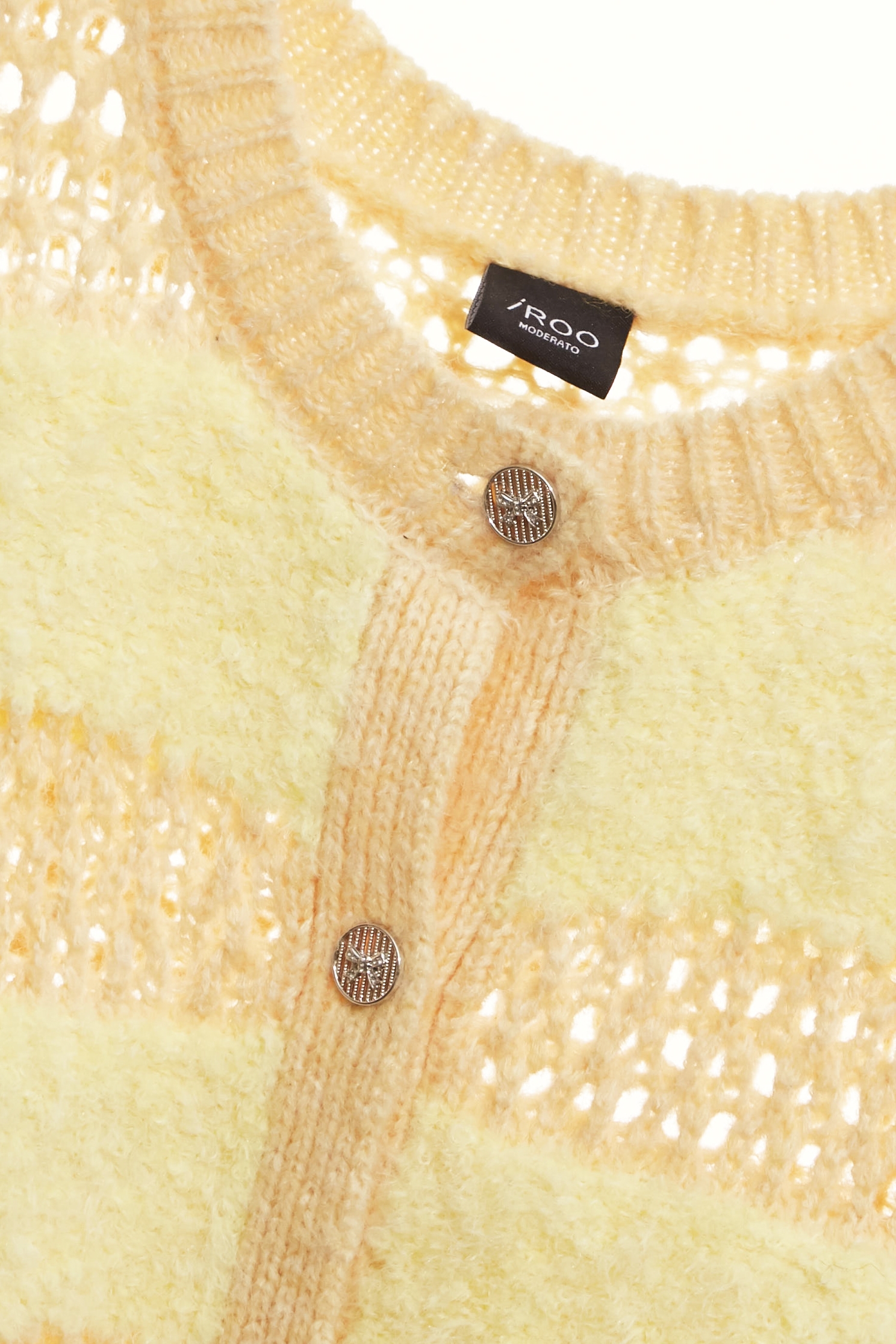 萊姆黃拼簍空條開襟針織萊姆黃拼簍空條開襟針織,人氣商品,外套,春夏穿搭,條紋,約會特輯,針織,針織外套