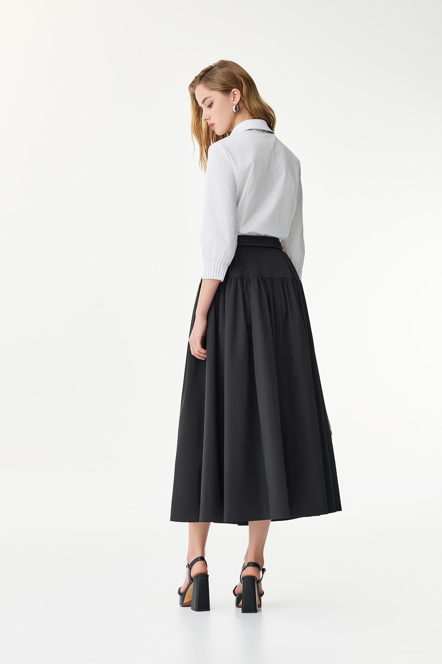 份量感魚骨大澎裙份量感魚骨大澎裙,春夏穿搭,長裙,黑色裙子