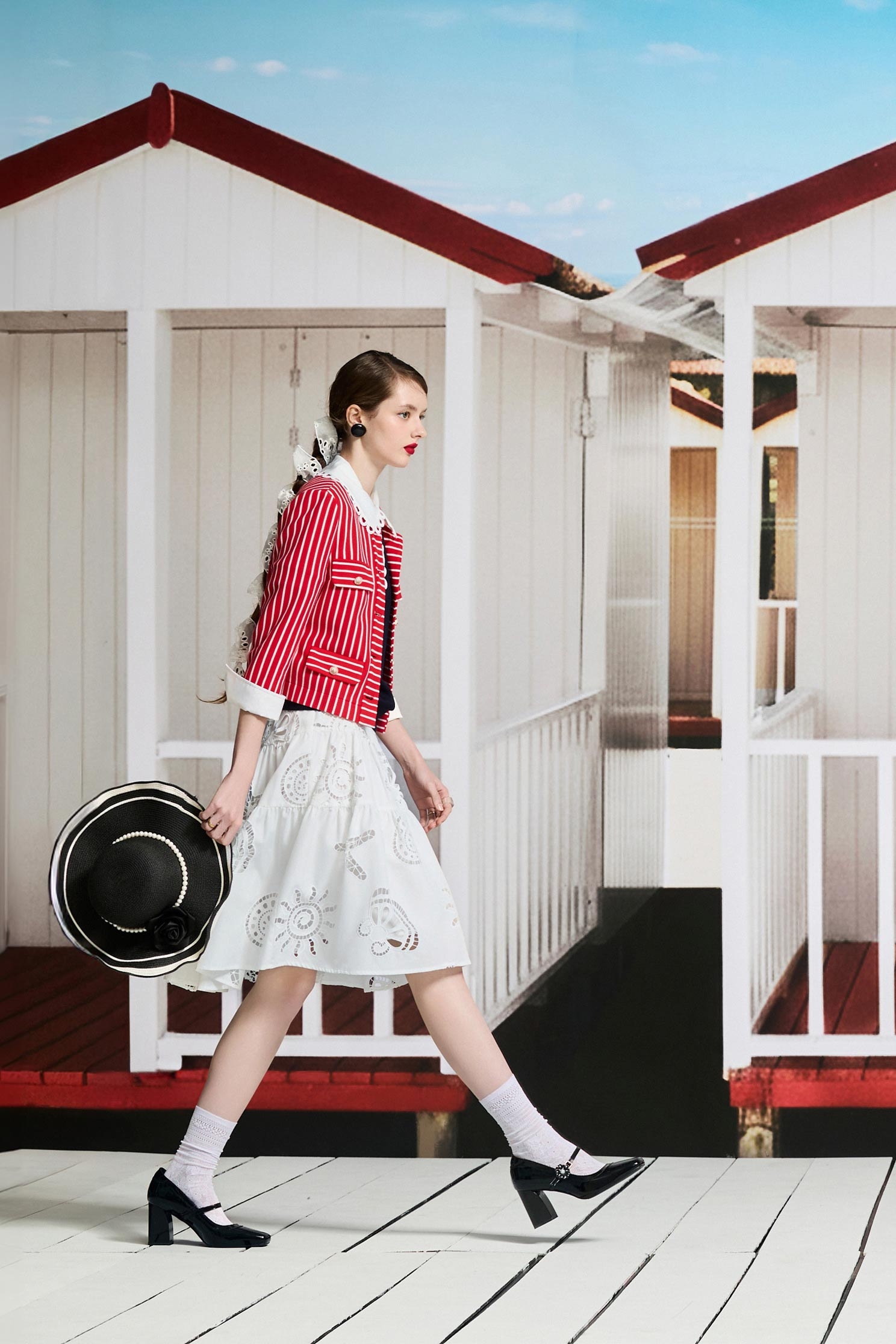 海洋生物簍空刺繡裙海洋生物簍空刺繡裙,刺繡,春夏穿搭,白色裙子,長裙