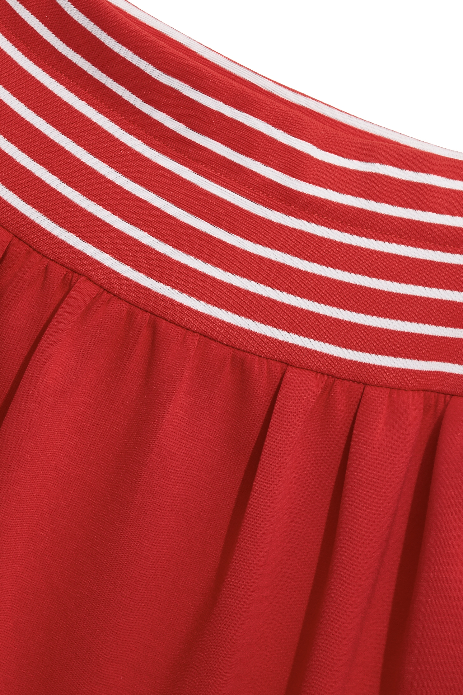 紅梅色配條寬腰短裙紅梅色配條寬腰短裙,春夏穿搭,短裙