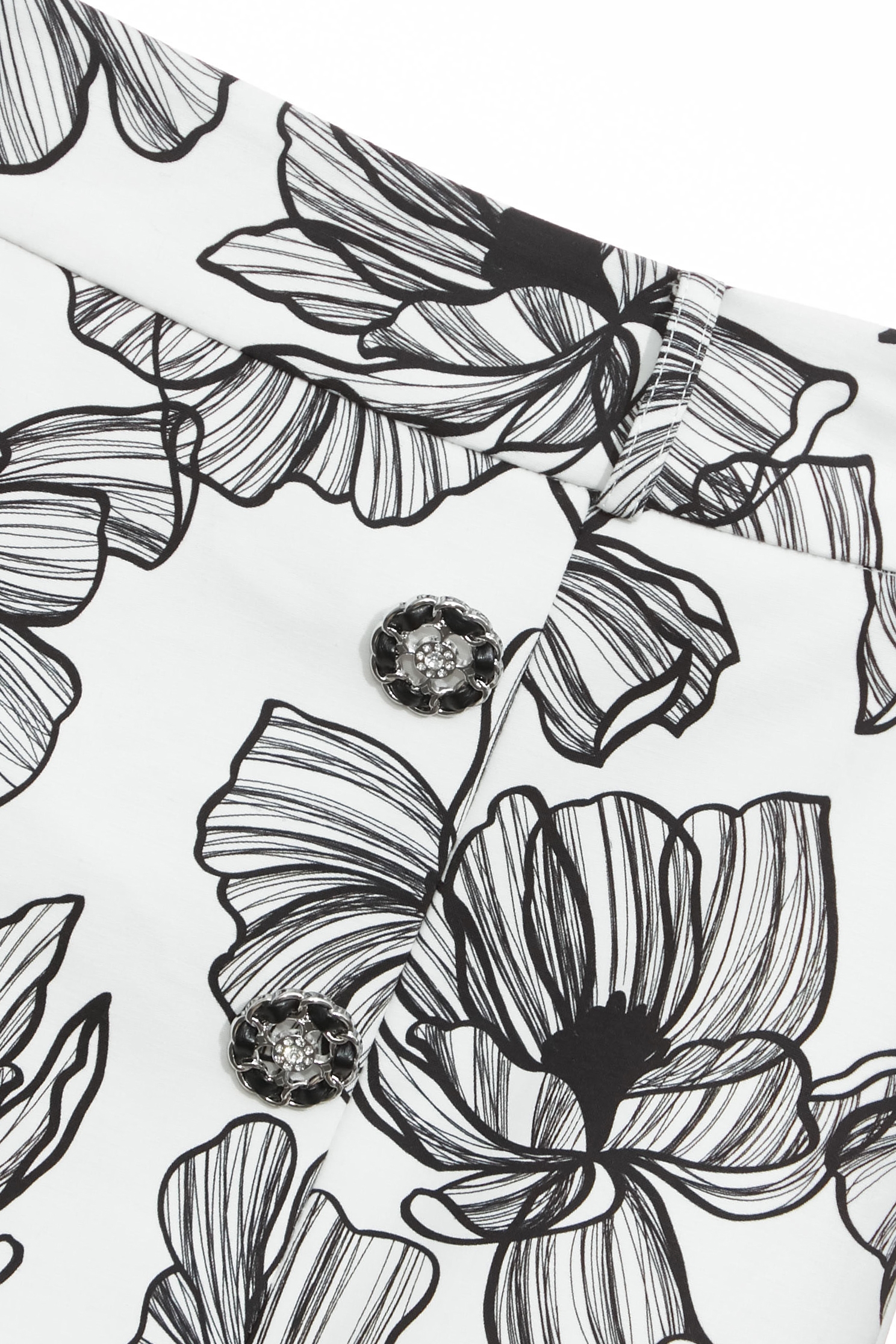 手繪線條花印花短裙手繪線條花印花短裙,上班OL穿搭,春夏穿搭,時髦成套搭配,短裙,花花世界