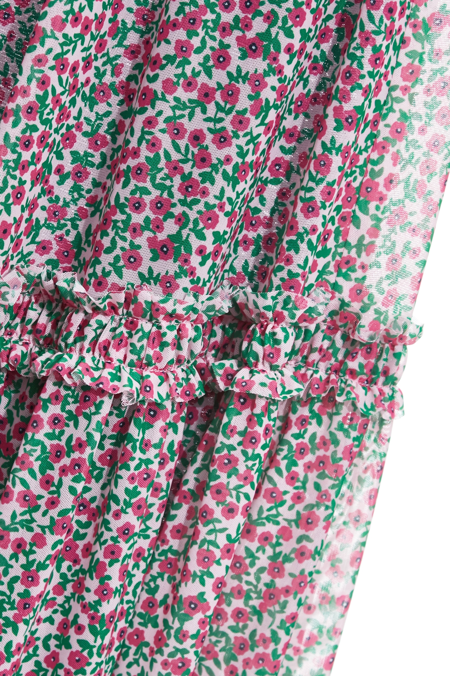 夏日花園印花長裙夏日花園印花長裙,人氣商品,時髦成套搭配,秋冬穿搭,約會特輯,網裙,花花世界,荷葉,輕奢度假,輕奢渡假,長裙