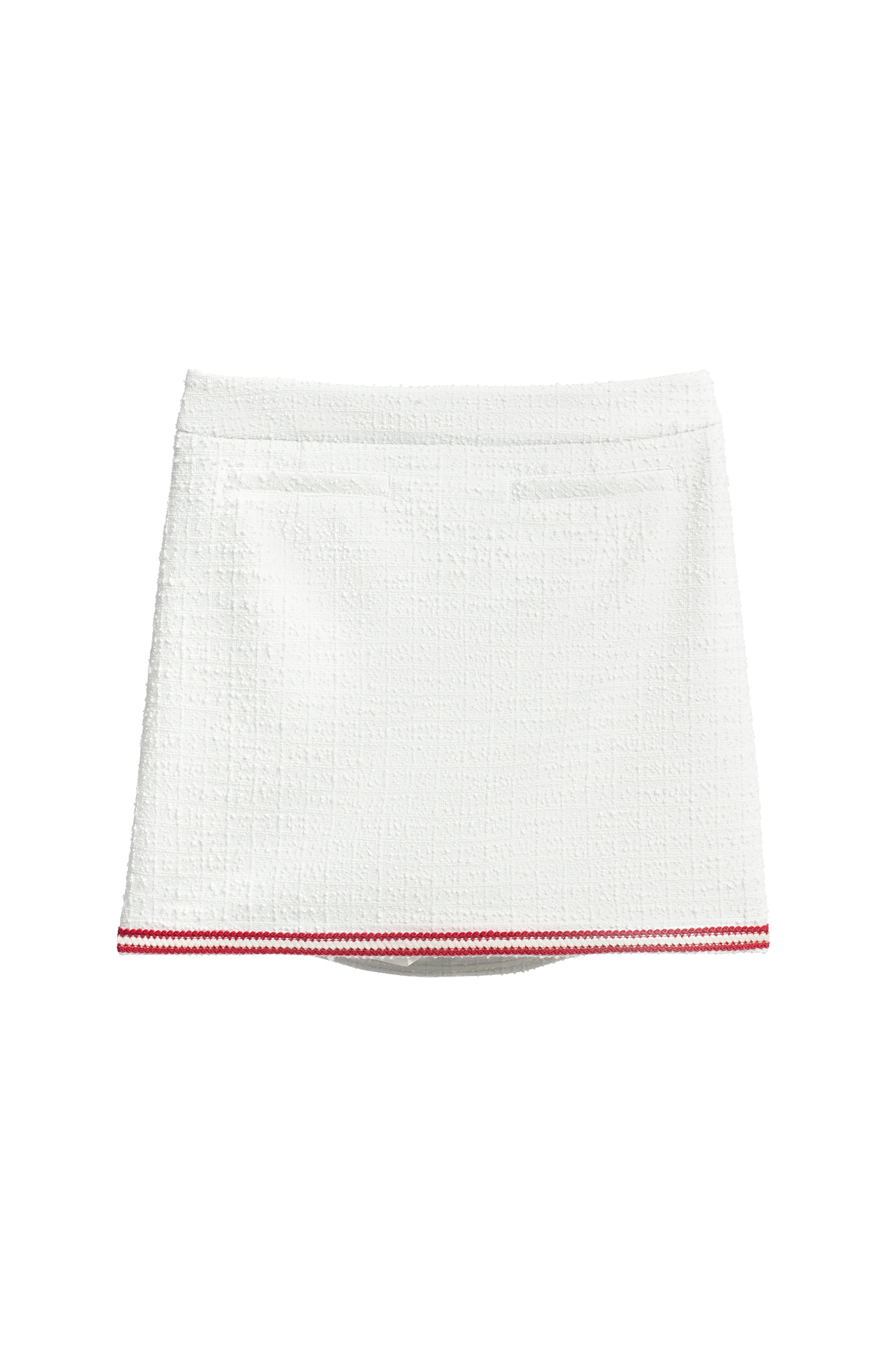 高端紅白飾帶短A裙高端紅白飾帶短A裙,春夏穿搭,白色裙子,短裙