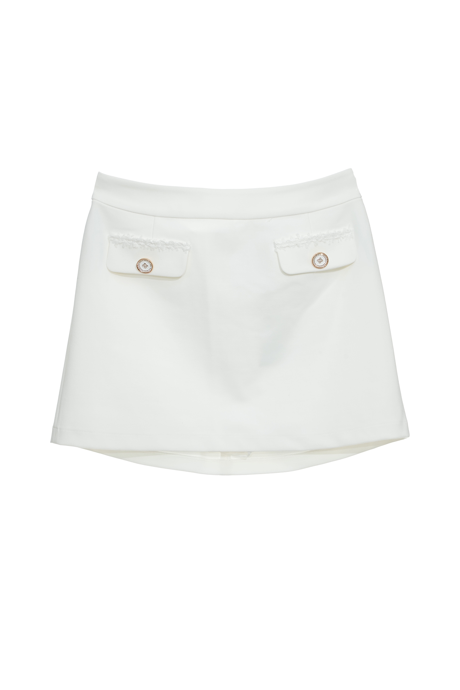 氣質貼袋鑽釦短裙氣質貼袋鑽釦短裙,春夏穿搭,時髦成套搭配,白色裙子,短裙