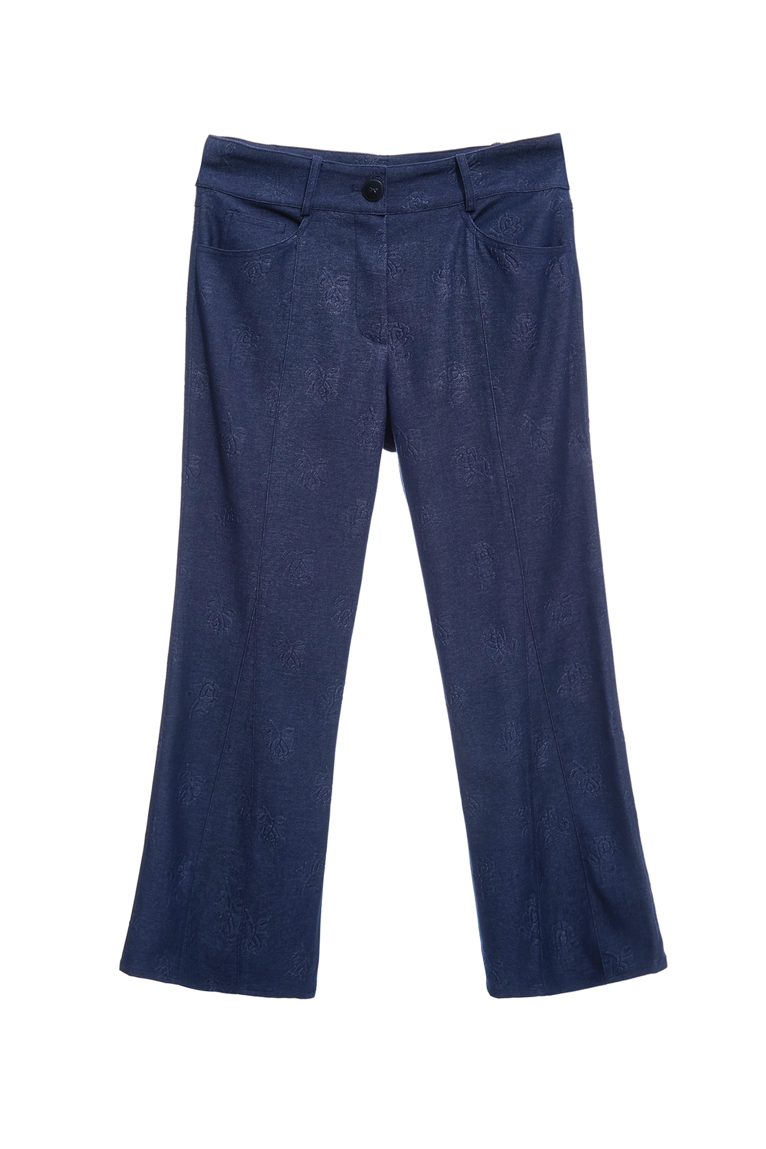 溫室花園壓花九分直筒褲溫室花園壓花九分直筒褲,喇叭褲,春夏穿搭,褲子