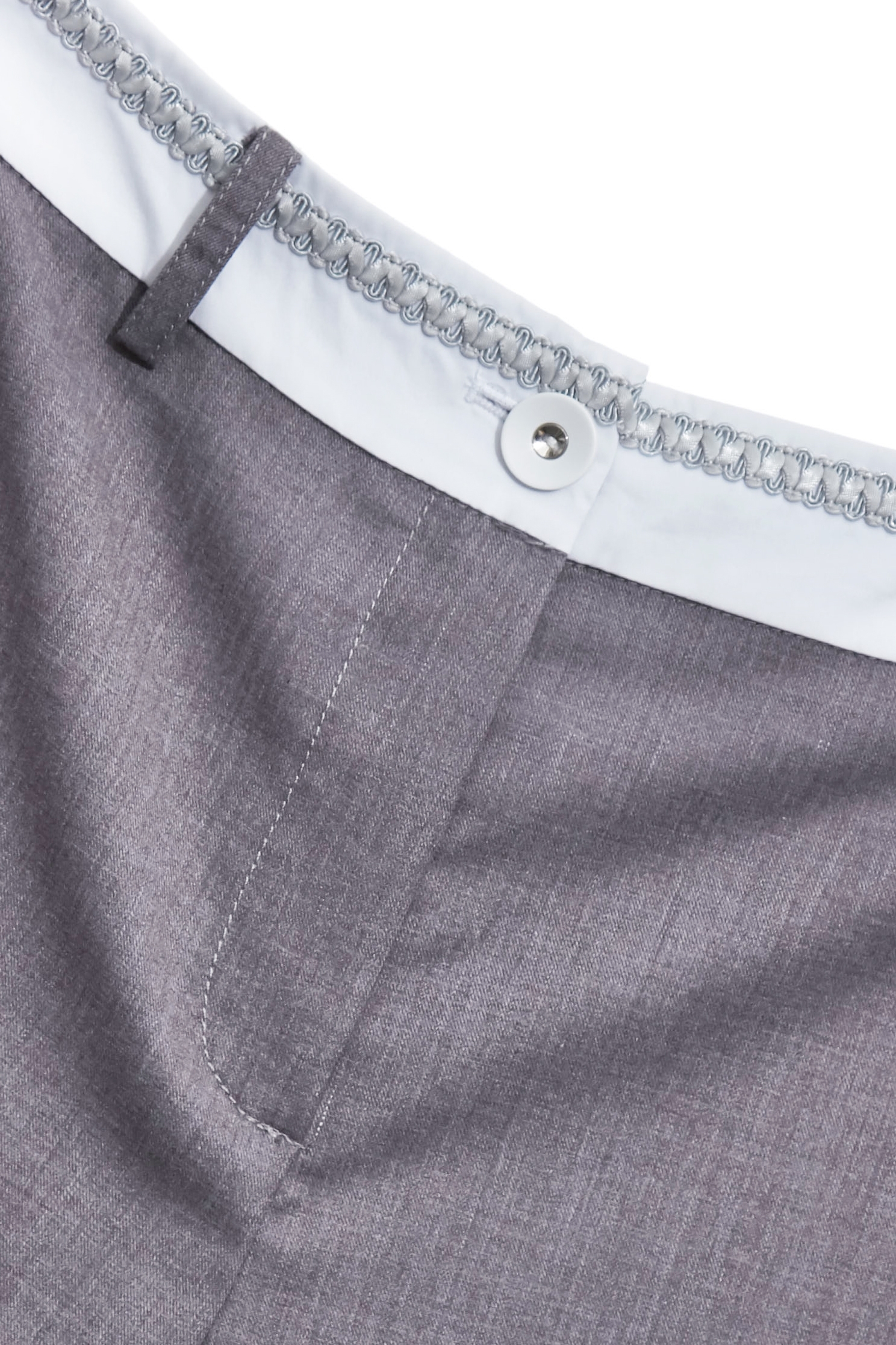 港霧灰跳色腰頭套裝長褲港霧灰跳色腰頭套裝長褲,上班OL穿搭,春夏穿搭,襯衫,西裝褲,長褲