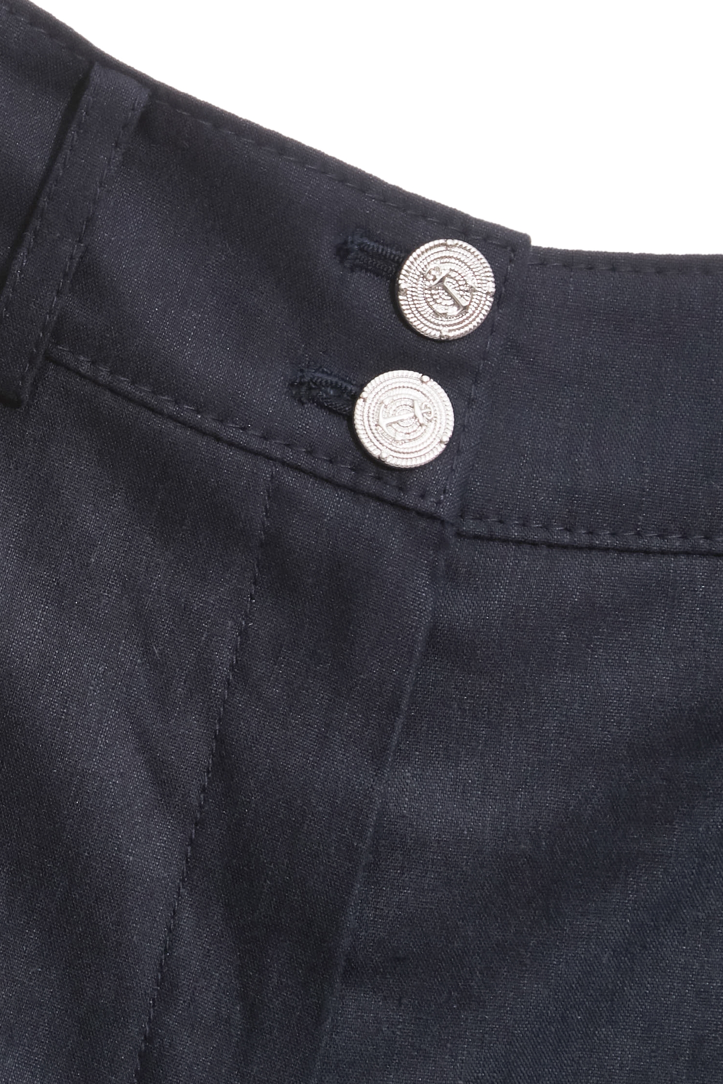 綴船錨刺繡八分寬褲綴船錨刺繡八分寬褲,刺繡,寬褲,春夏穿搭,褲子