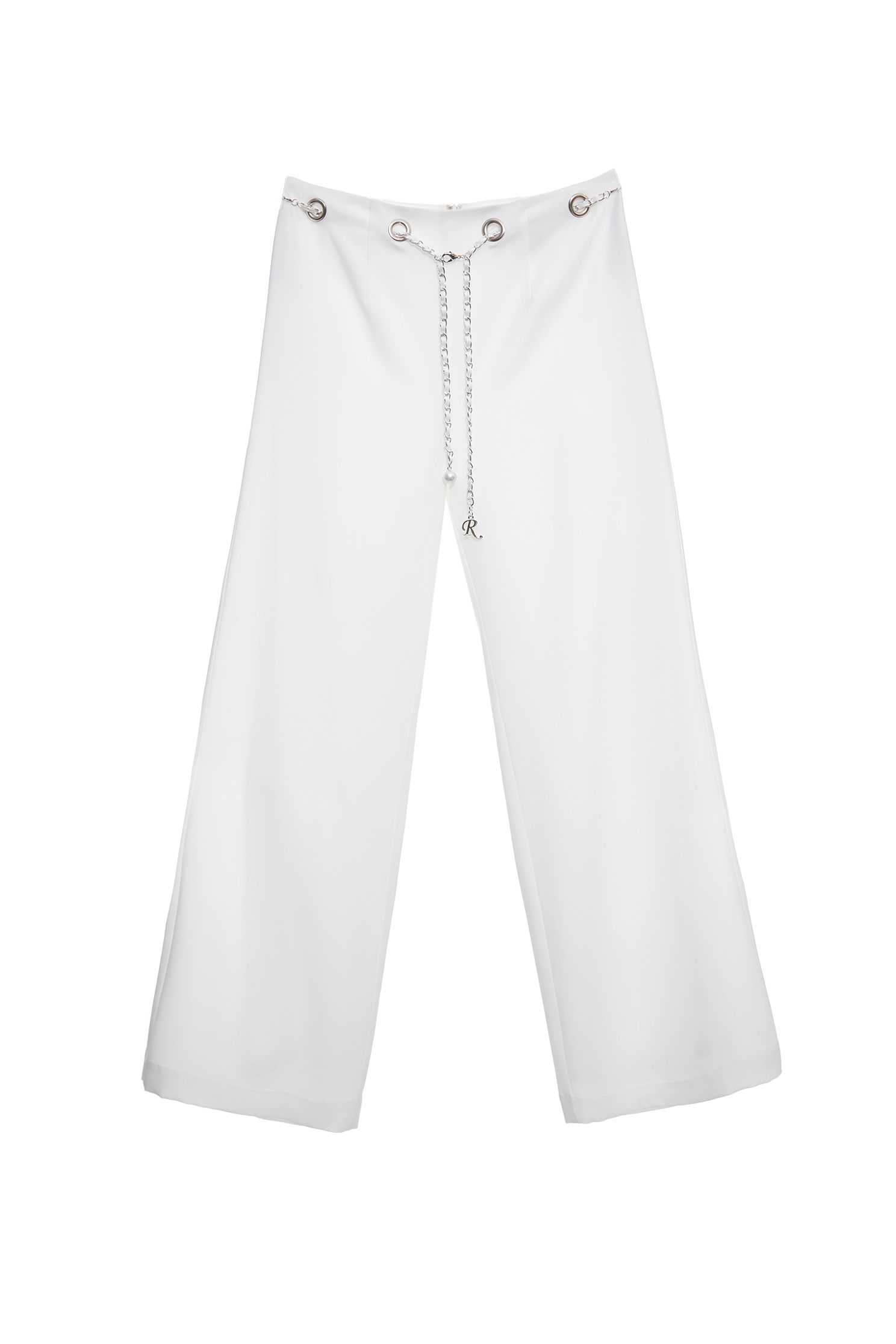 雪白腰鍊垂墜大寬褲雪白腰鍊垂墜大寬褲,寬褲,春夏穿搭,白色褲子,褲子