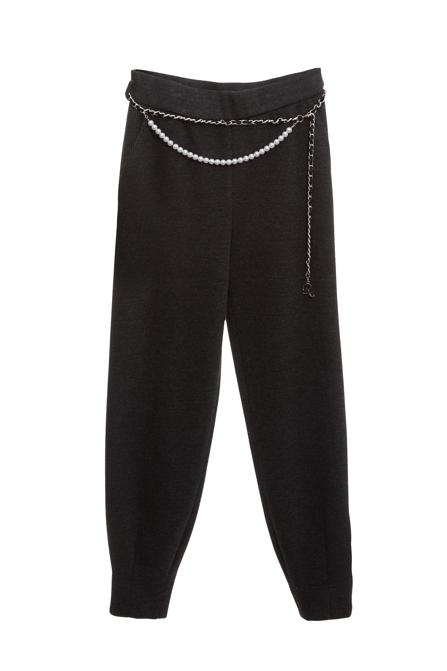 小香風珠鏈條錐形褲小香風珠鏈條錐形褲,小香風,春夏穿搭,珍珠,皮革,褲子