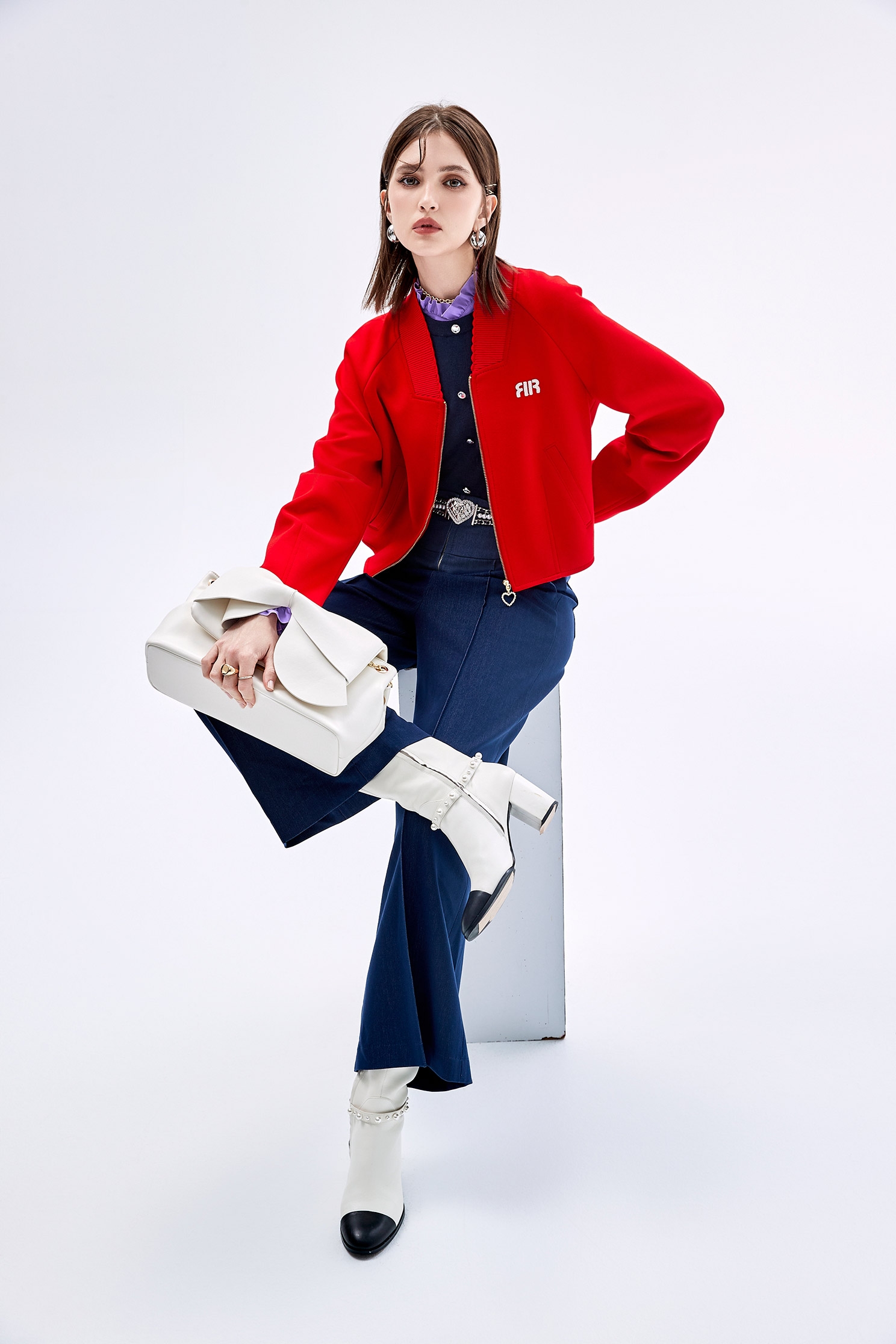 優雅午夜藍寬腿長褲優雅午夜藍寬腿長褲,寬褲,春夏穿搭,時髦成套搭配,牛仔,褲子