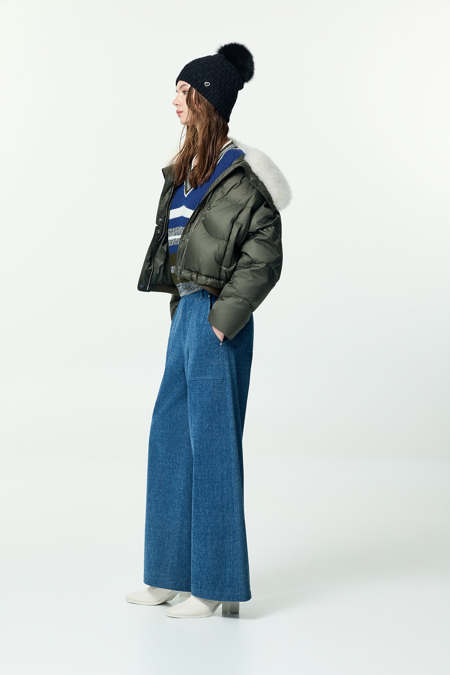 閃亮復古藍牛仔寬褲閃亮復古藍牛仔寬褲,丹寧,寬褲,牛仔,牛仔褲,秋冬穿搭,約會特輯,純棉,褲子