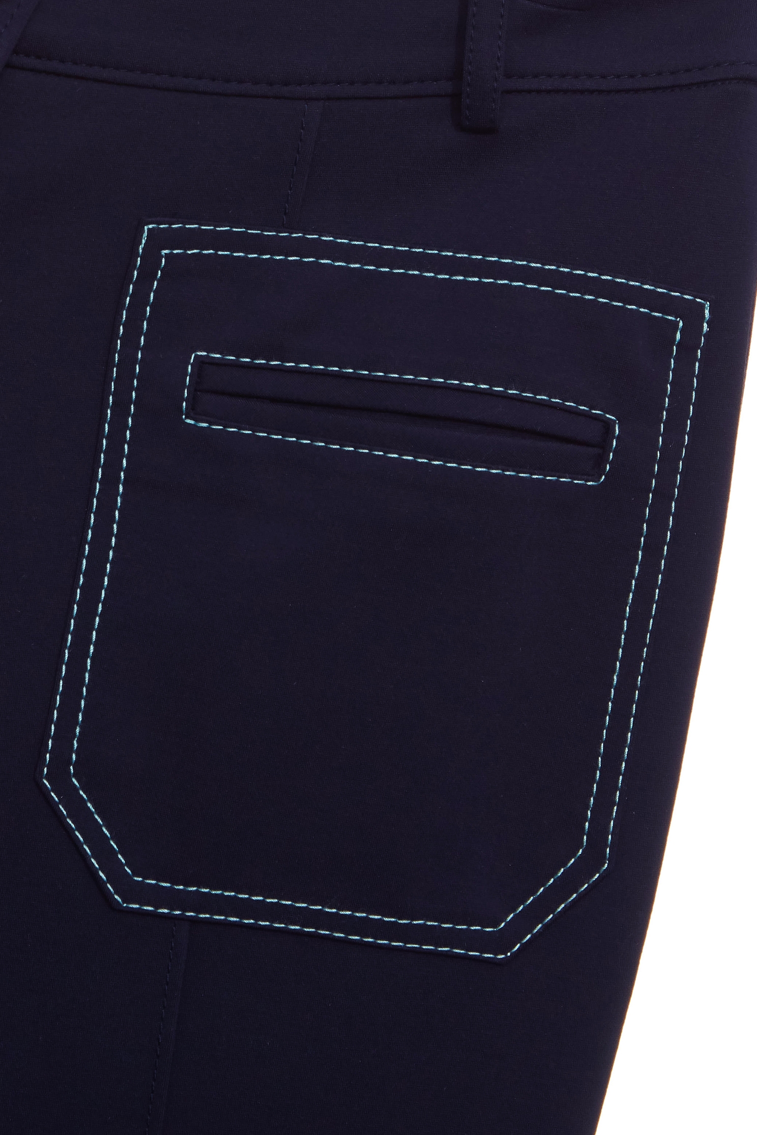 口袋鑲冰綠色邊線長褲口袋鑲冰綠色邊線長褲,上班OL穿搭,春夏穿搭,窄管褲,褲子