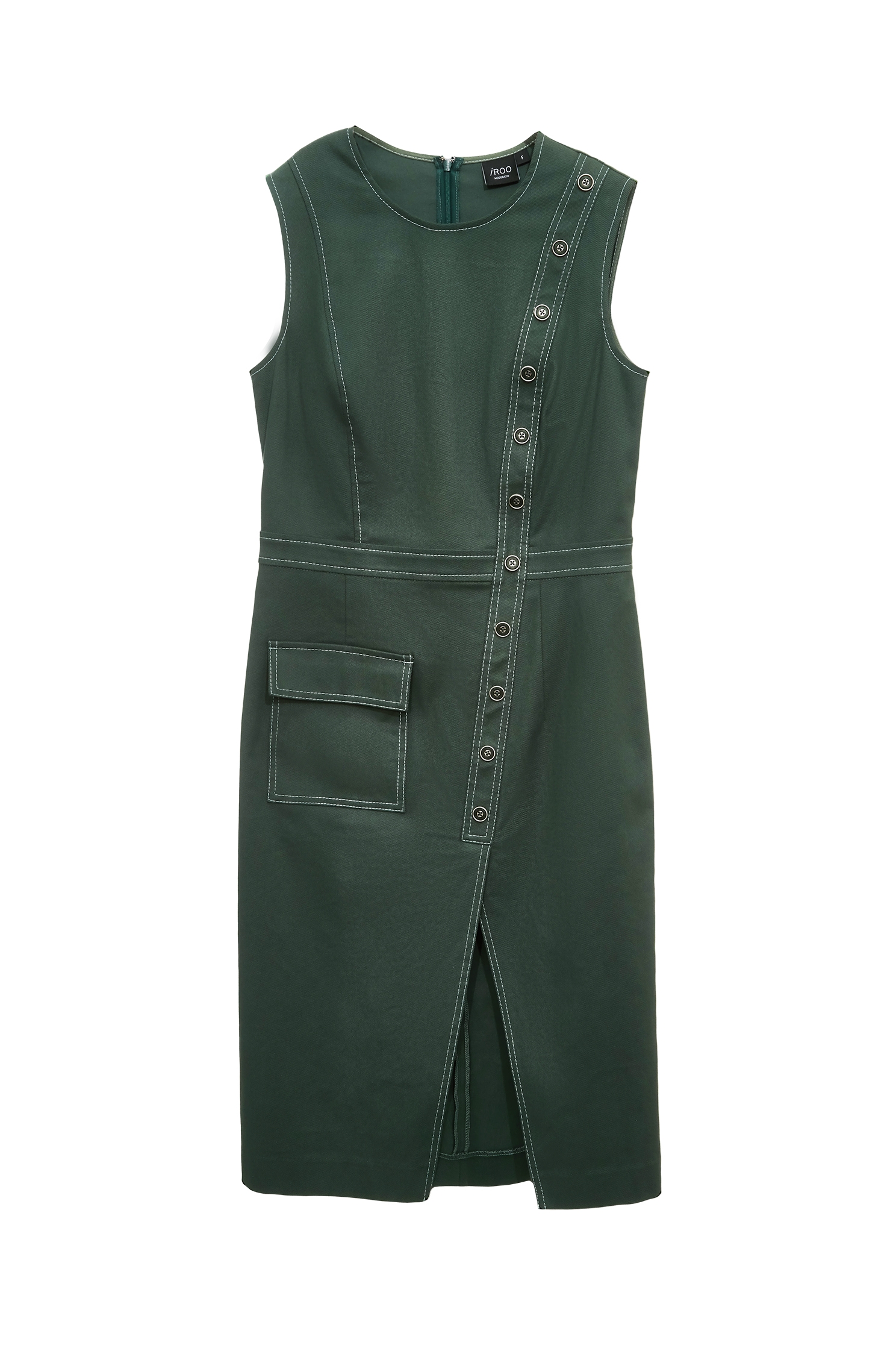 高山綠跳色壓線不對稱洋裝高山綠跳色壓線不對稱洋裝,一般洋裝,人氣商品,春夏穿搭,洋裝特輯,牛仔,背心,輕奢度假,輕奢渡假