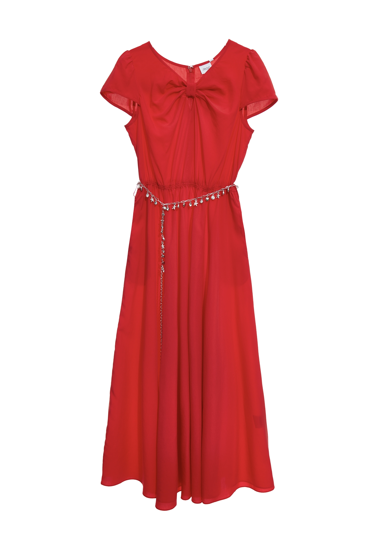 紅梅色綁結造型洋裝紅梅色綁結造型洋裝,一般洋裝,春夏穿搭