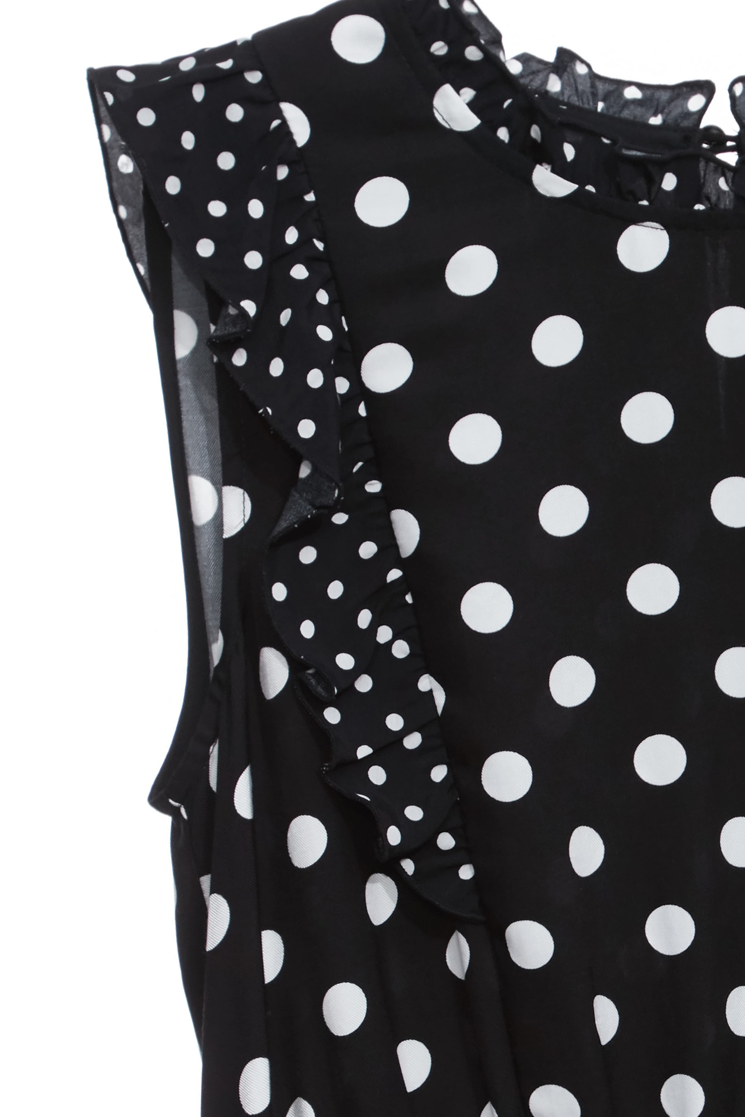 黑白點荷葉背心洋裝黑白點荷葉背心洋裝,一般洋裝,上班OL穿搭,人氣商品,春夏穿搭,洋裝特輯,背心,荷葉