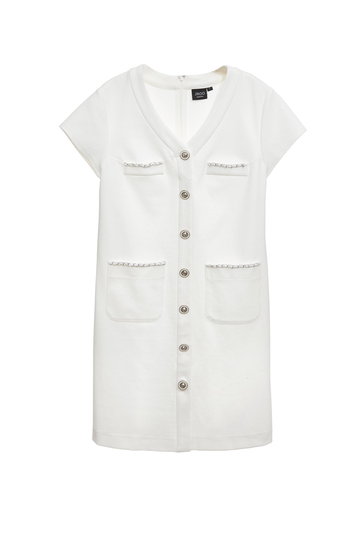 V領皮鍊貼袋洋裝V領皮鍊貼袋洋裝,V領洋裝,一般洋裝,上班OL穿搭,人氣商品,春夏穿搭,洋裝特輯,短袖洋裝,約會特輯,輕奢度假,輕奢渡假