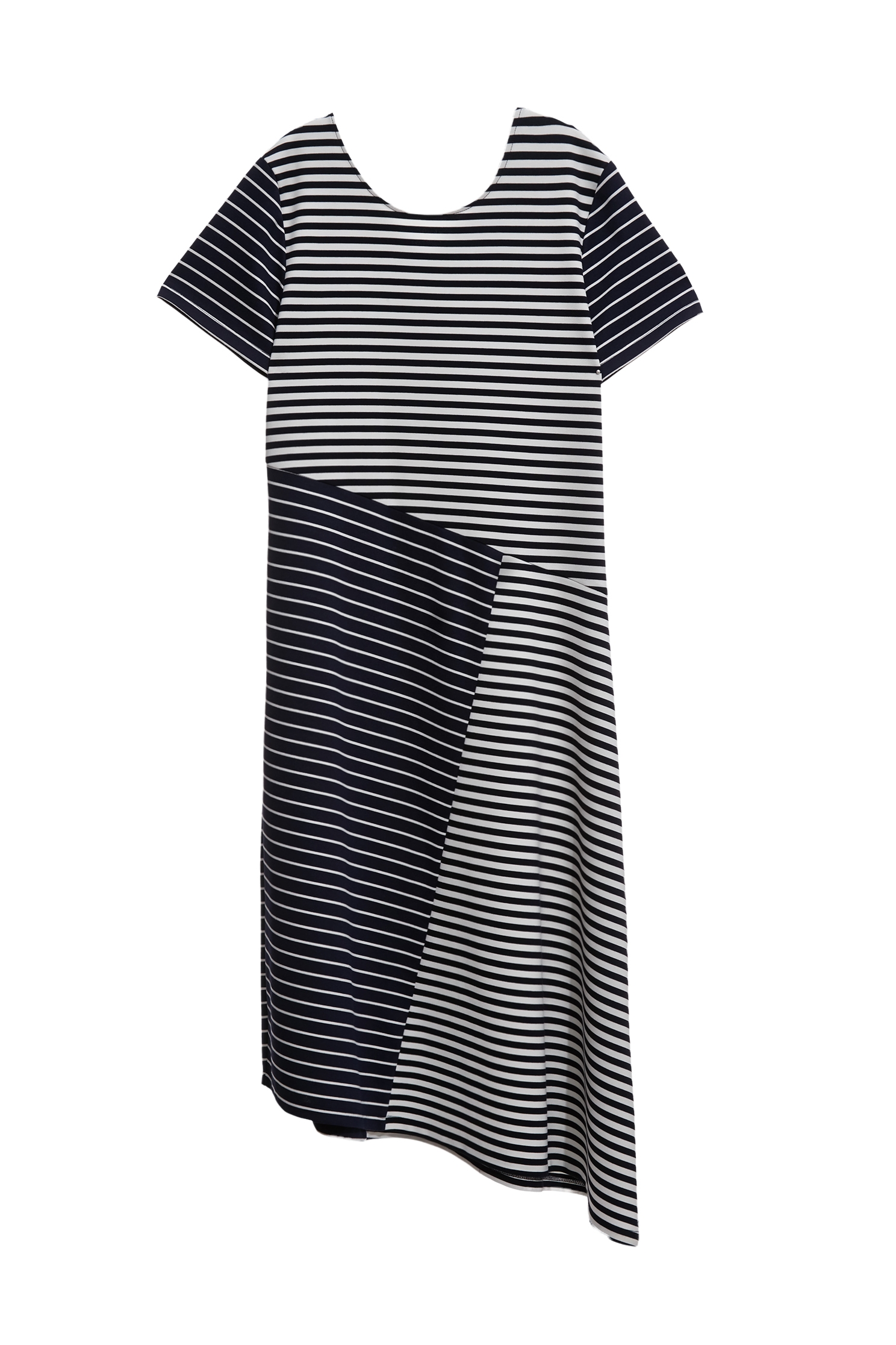 不對稱條紋剪接洋裝不對稱條紋剪接洋裝,一般洋裝,條紋,洋裝特輯,秋冬穿搭,輕奢度假,輕奢渡假