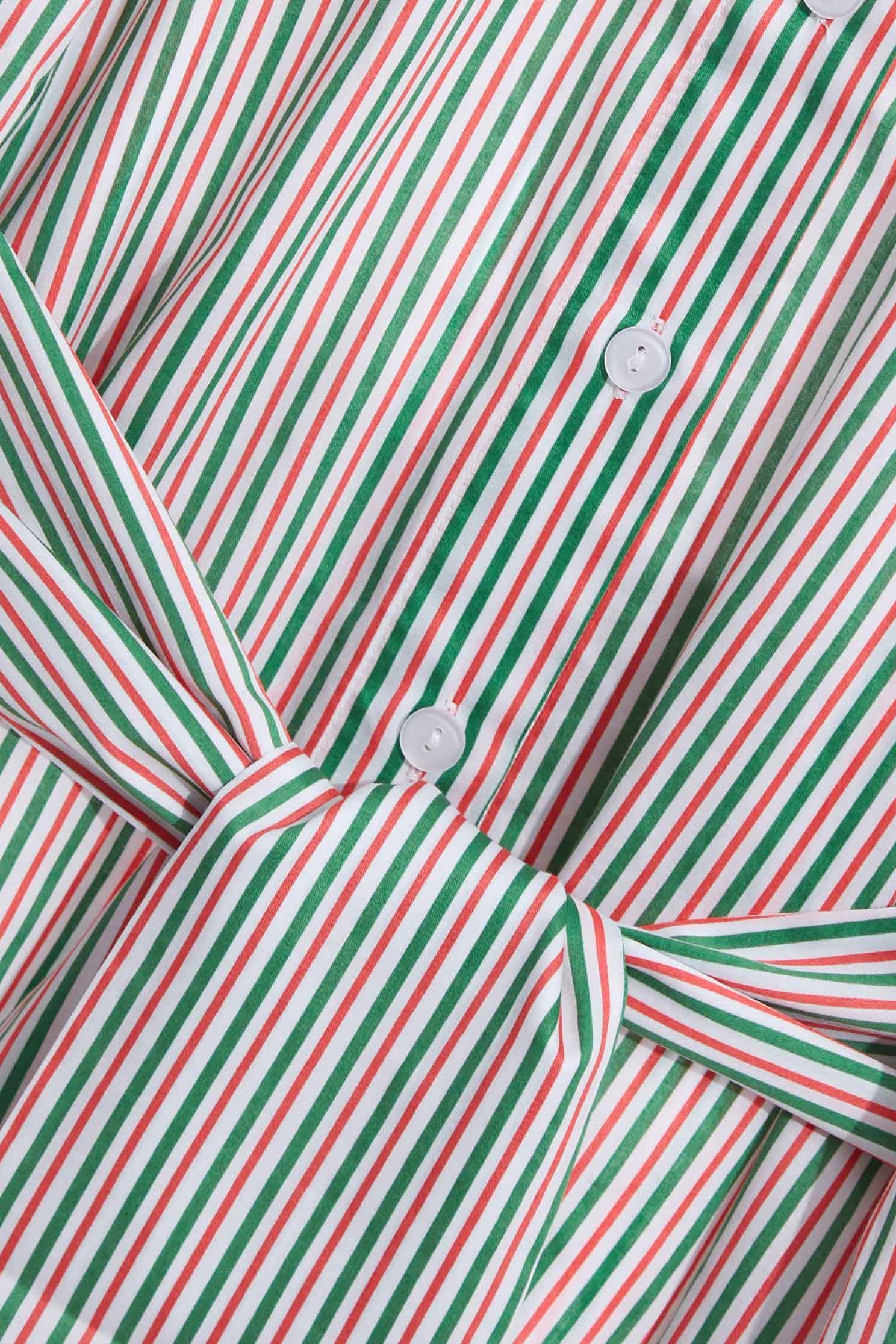 彩色條紋襯衫式長洋裝彩色條紋襯衫式長洋裝,一般洋裝,女王風範,春夏穿搭,條紋,直播專區,長袖洋裝