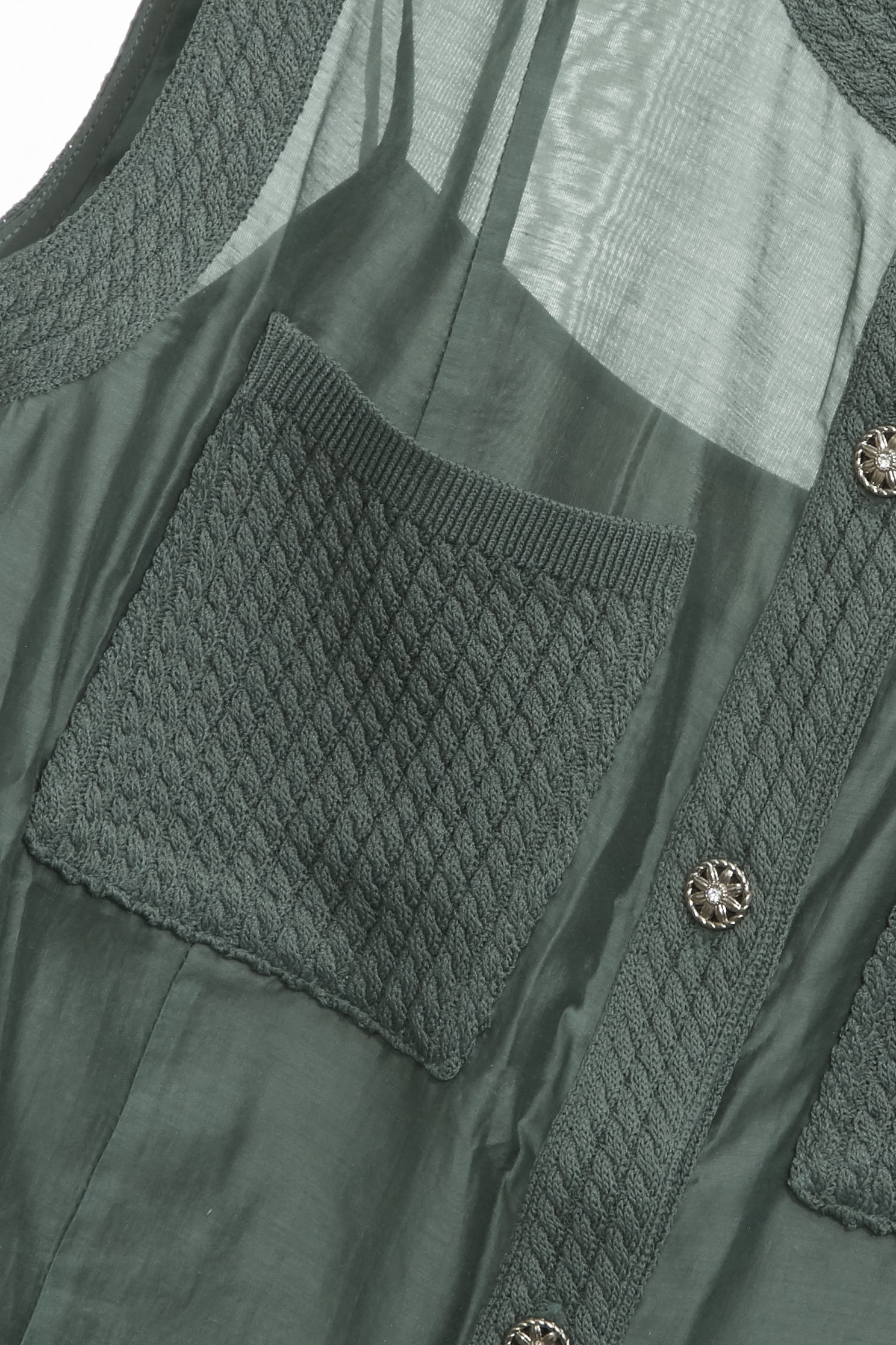 高山綠絲棉拼針織背心高山綠絲棉拼針織背心,一般背心,一般背心馬甲,人氣商品,春夏穿搭,約會特輯,背心,輕奢度假,輕奢渡假,針織,針織背心