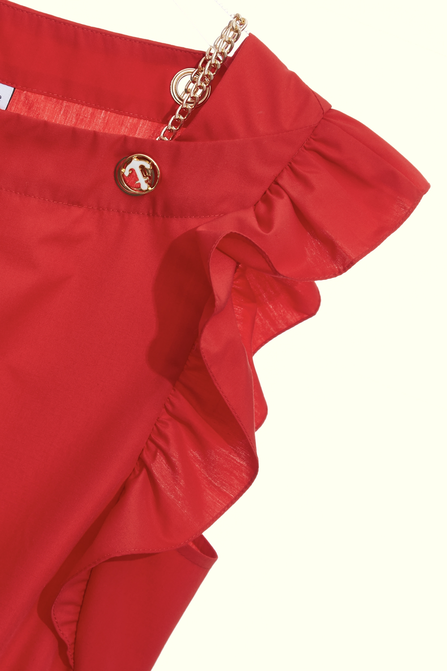 紅梅色花邊羅紋上衣紅梅色花邊羅紋上衣,一般背心,一般背心馬甲,上衣,春夏穿搭,背心,荷葉