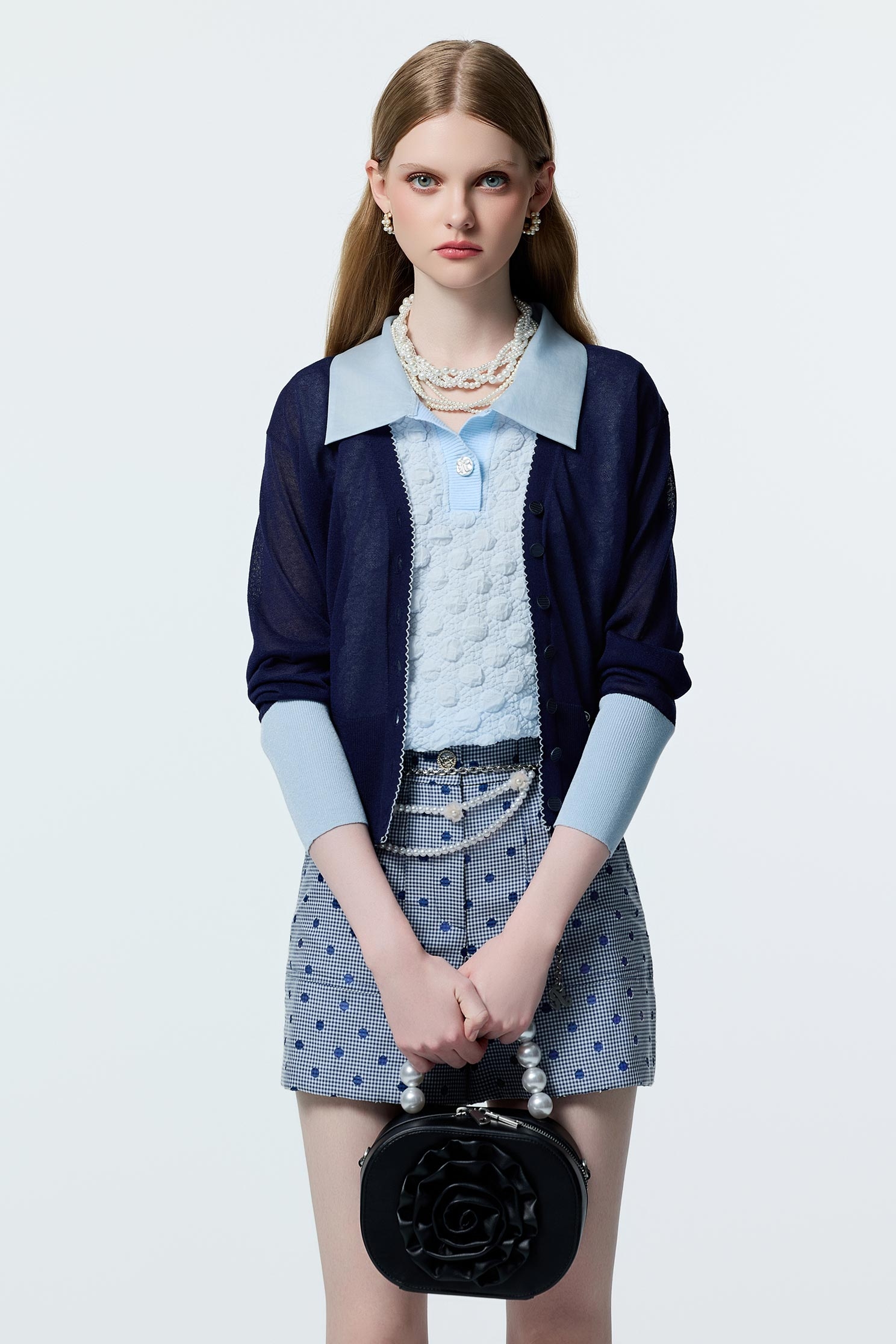 帆船藍立體球球壓紋上衣帆船藍立體球球壓紋上衣,一般背心,一般背心馬甲,上衣,人氣商品,波點,無袖上衣,無袖背心,秋冬穿搭,約會特輯,背心