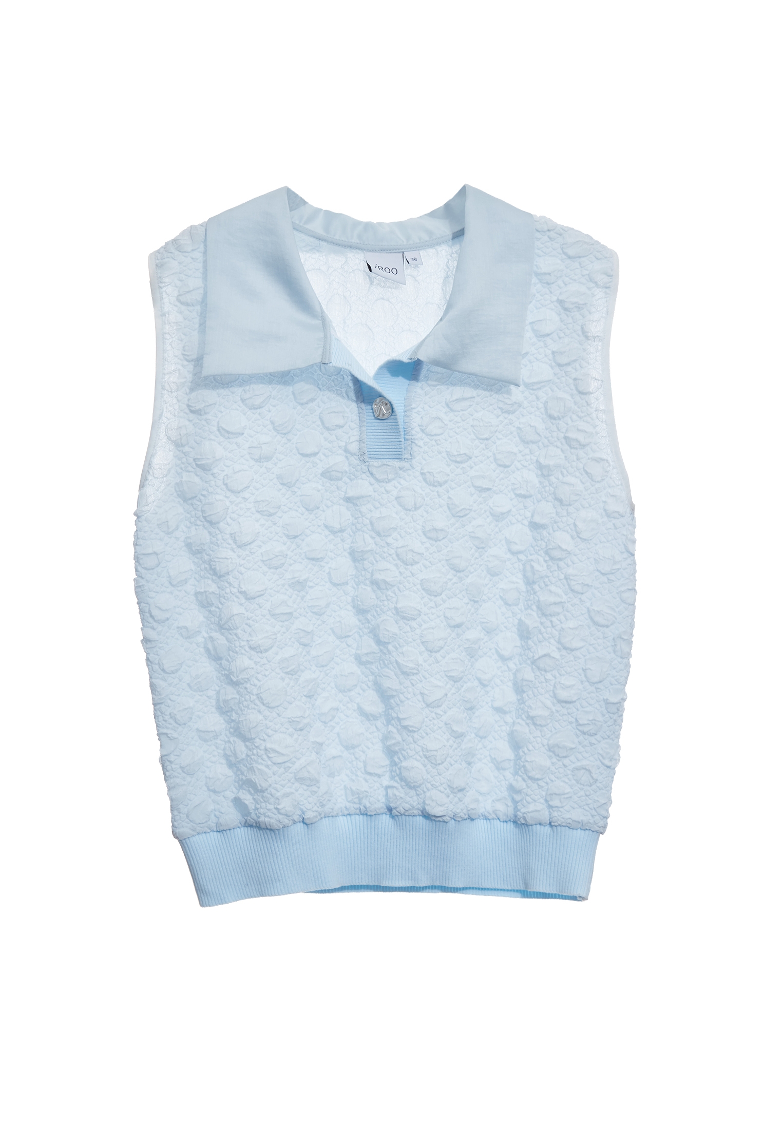 帆船藍立體球球壓紋上衣帆船藍立體球球壓紋上衣,一般背心,一般背心馬甲,上衣,人氣商品,波點,無袖上衣,無袖背心,秋冬穿搭,約會特輯,背心