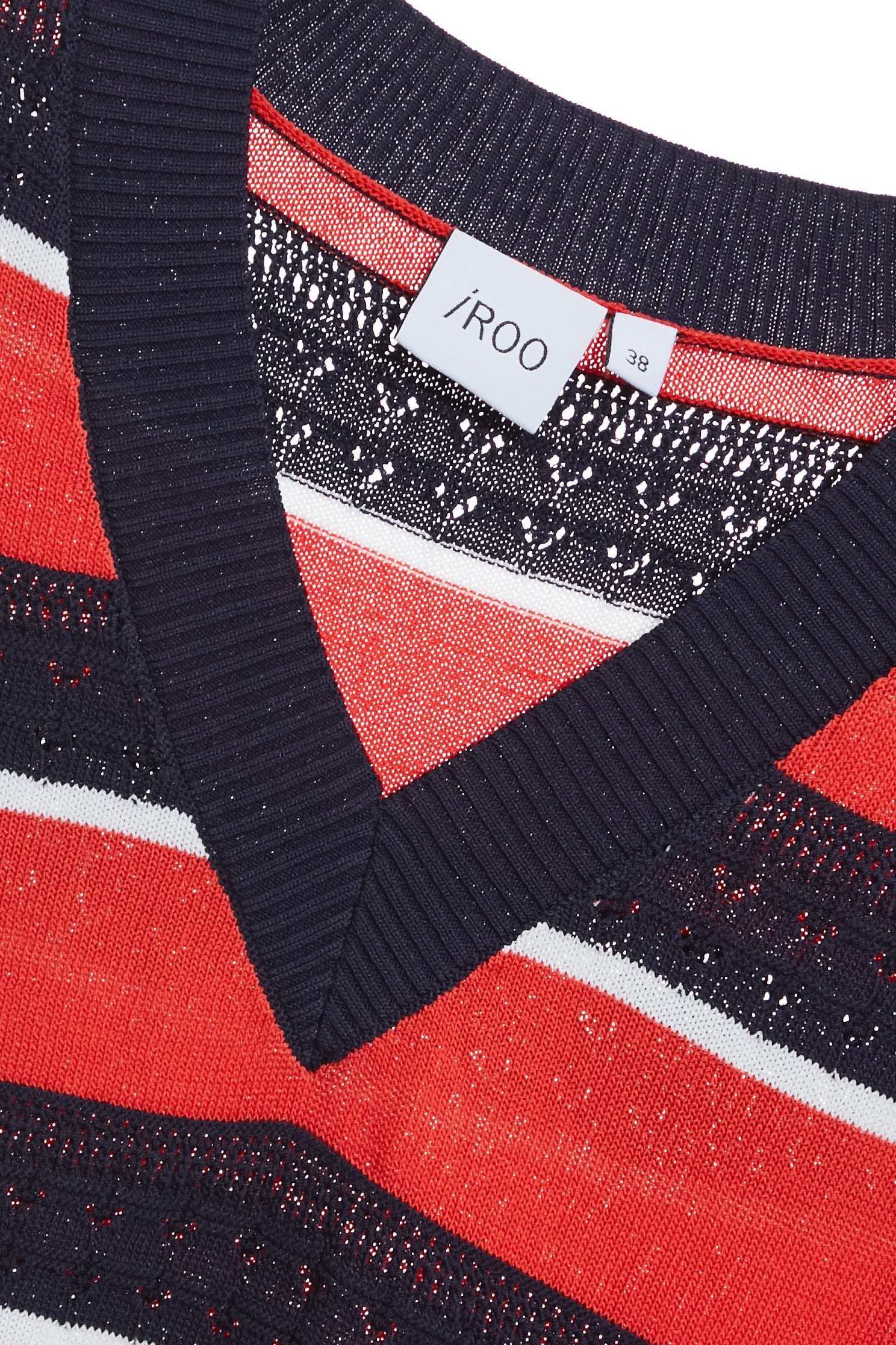 螢光耀火色配條針織背心螢光耀火色配條針織背心,V領上衣,V領背心,一般背心,一般背心馬甲,上衣,條紋,無袖背心,秋冬穿搭,背心,輕奢度假,輕奢渡假,針織,針織上衣,針織背心