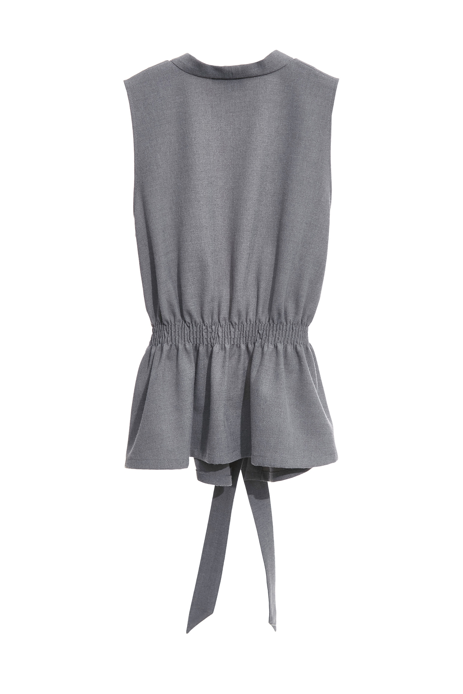 安靜灰背心式綁帶外套安靜灰背心式綁帶外套,V領背心,一般背心,一般背心馬甲,上班OL穿搭,外套,時髦成套搭配,無袖背心,秋冬穿搭,背心