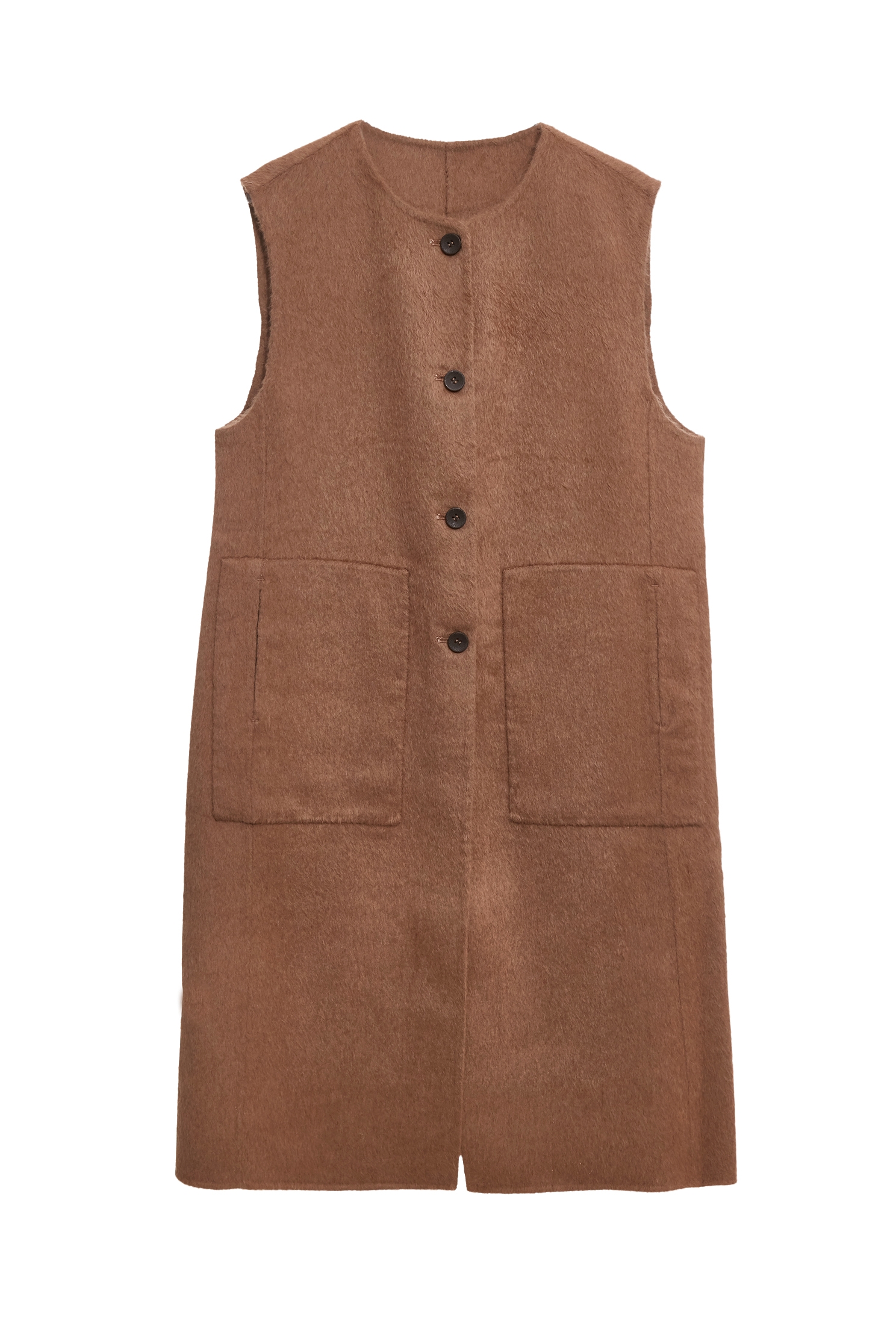 雌鹿色駝絨背心式長版大衣雌鹿色駝絨背心式長版大衣,一般背心,一般背心馬甲,上班OL穿搭,人氣商品,春夏穿搭,無袖背心,背心,長大衣