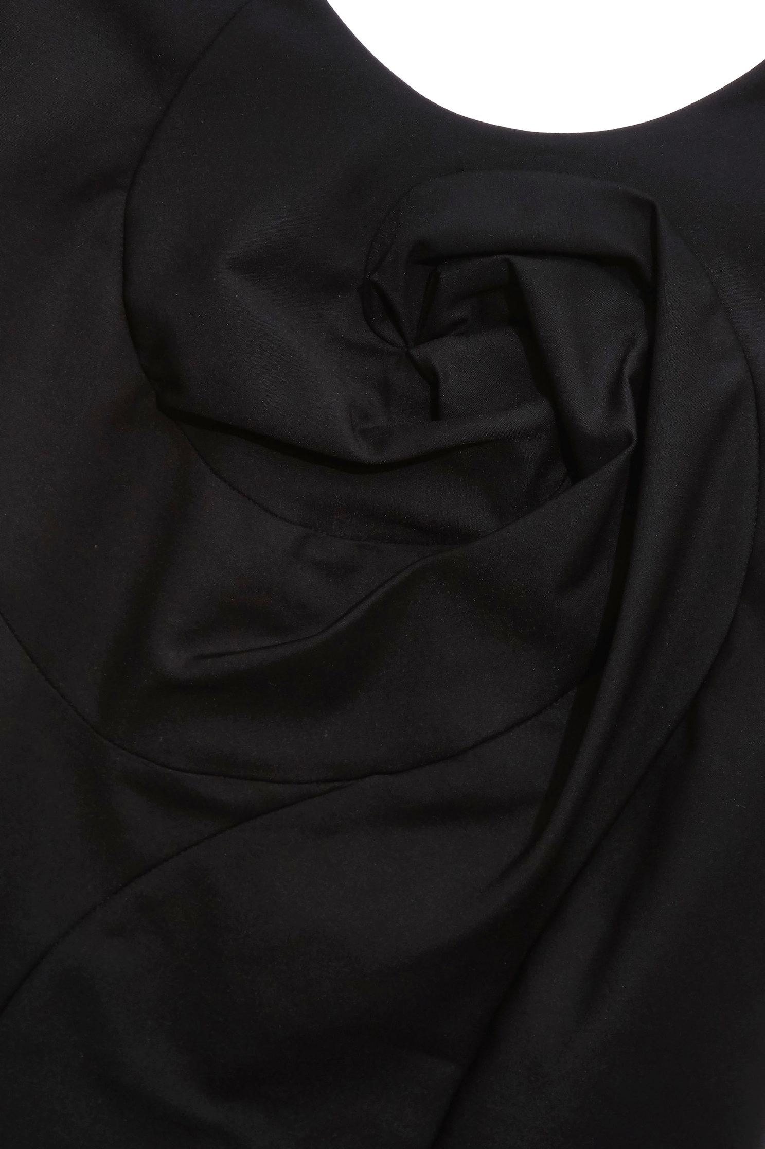 立體切割繞花上衣立體切割繞花上衣,上衣,春夏穿搭,黑色上衣