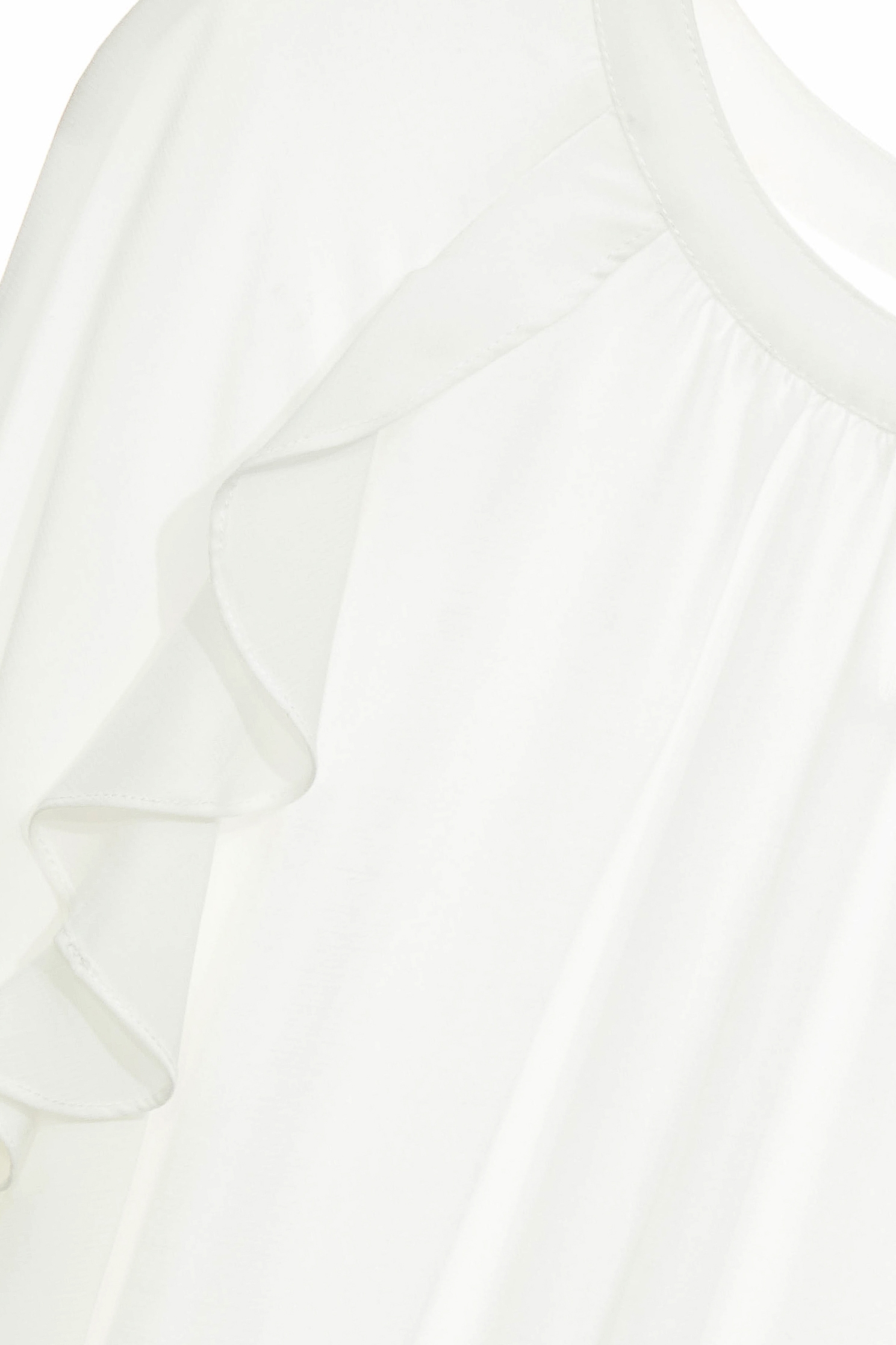 輕盈荷葉單品上衣輕盈荷葉單品上衣,上衣,春夏穿搭,白色上衣,荷葉